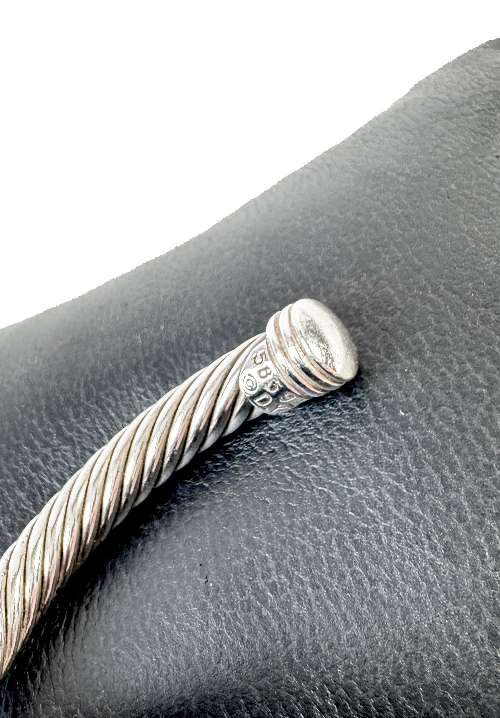 David Yurman sterling silver, yellow gold, citrine & tourmaline cable Renaissance cuff bracelet