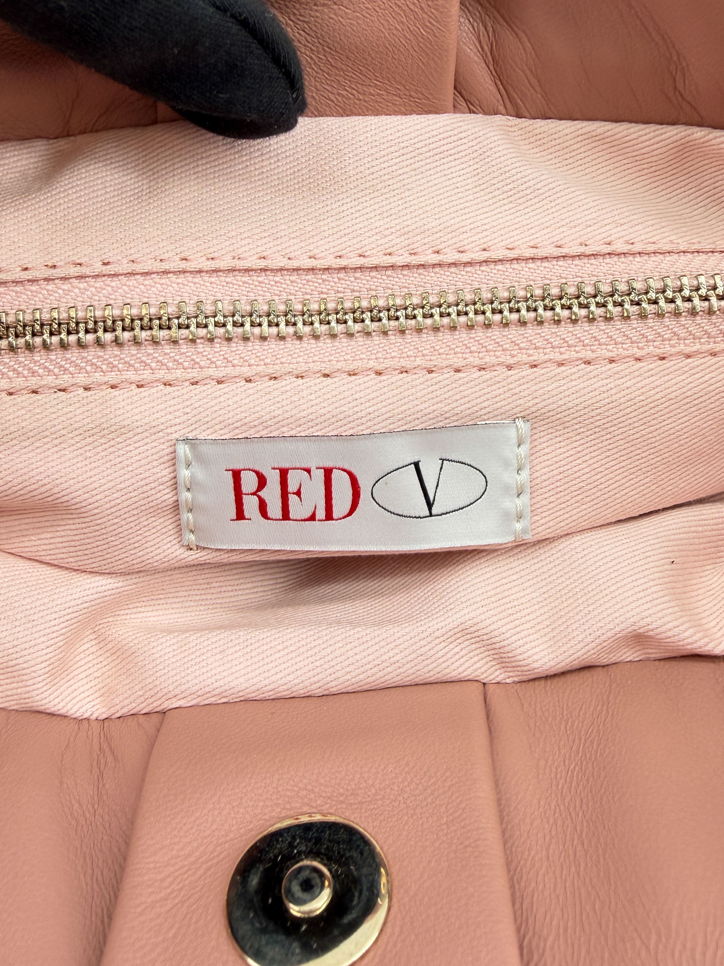Valentino Red pink gold sequined clutch