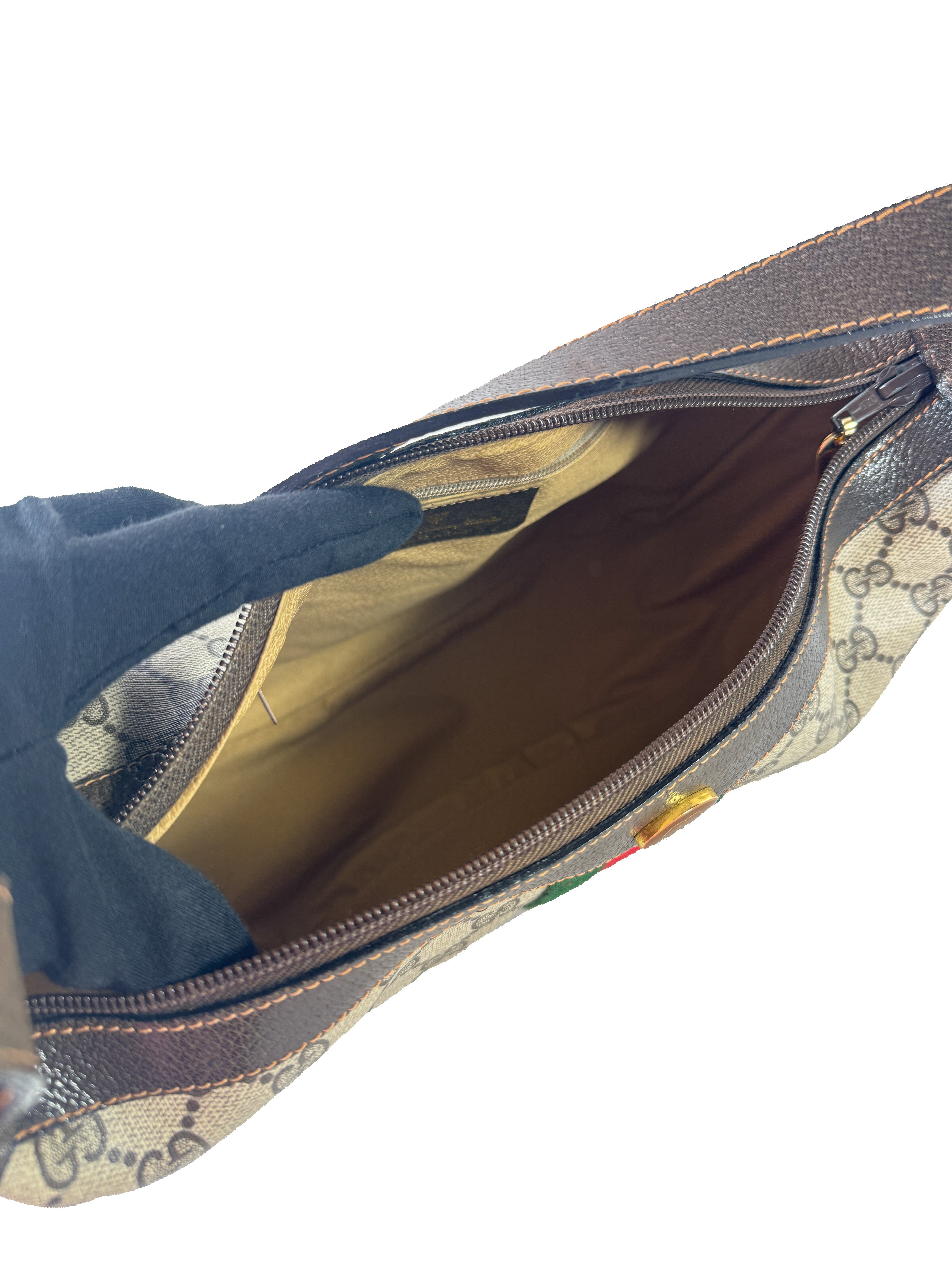 Gucci GG Supreme brown vintage shoulder bag