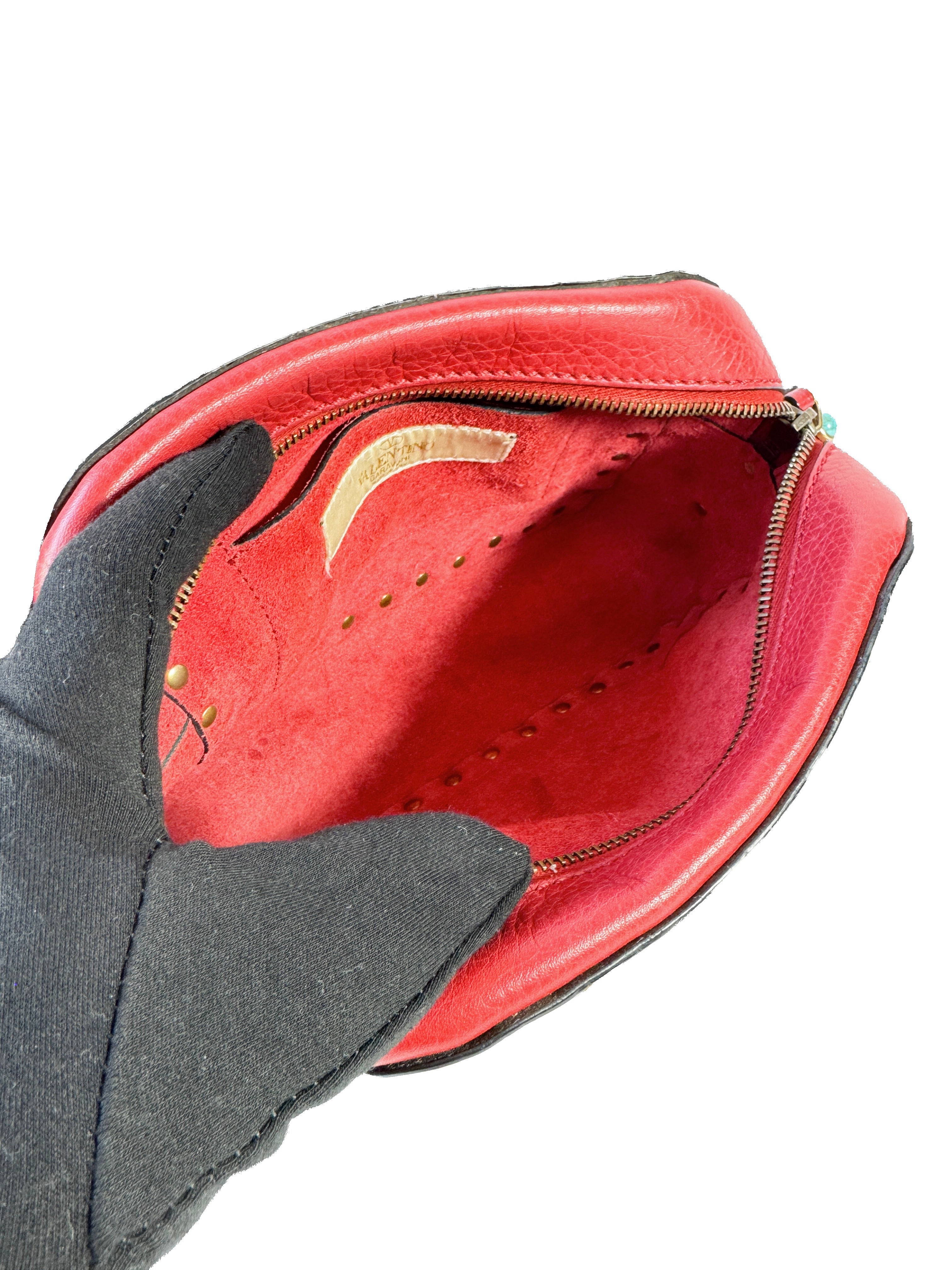 Valentino Garavani red rockstud crossbody BG-L809V012