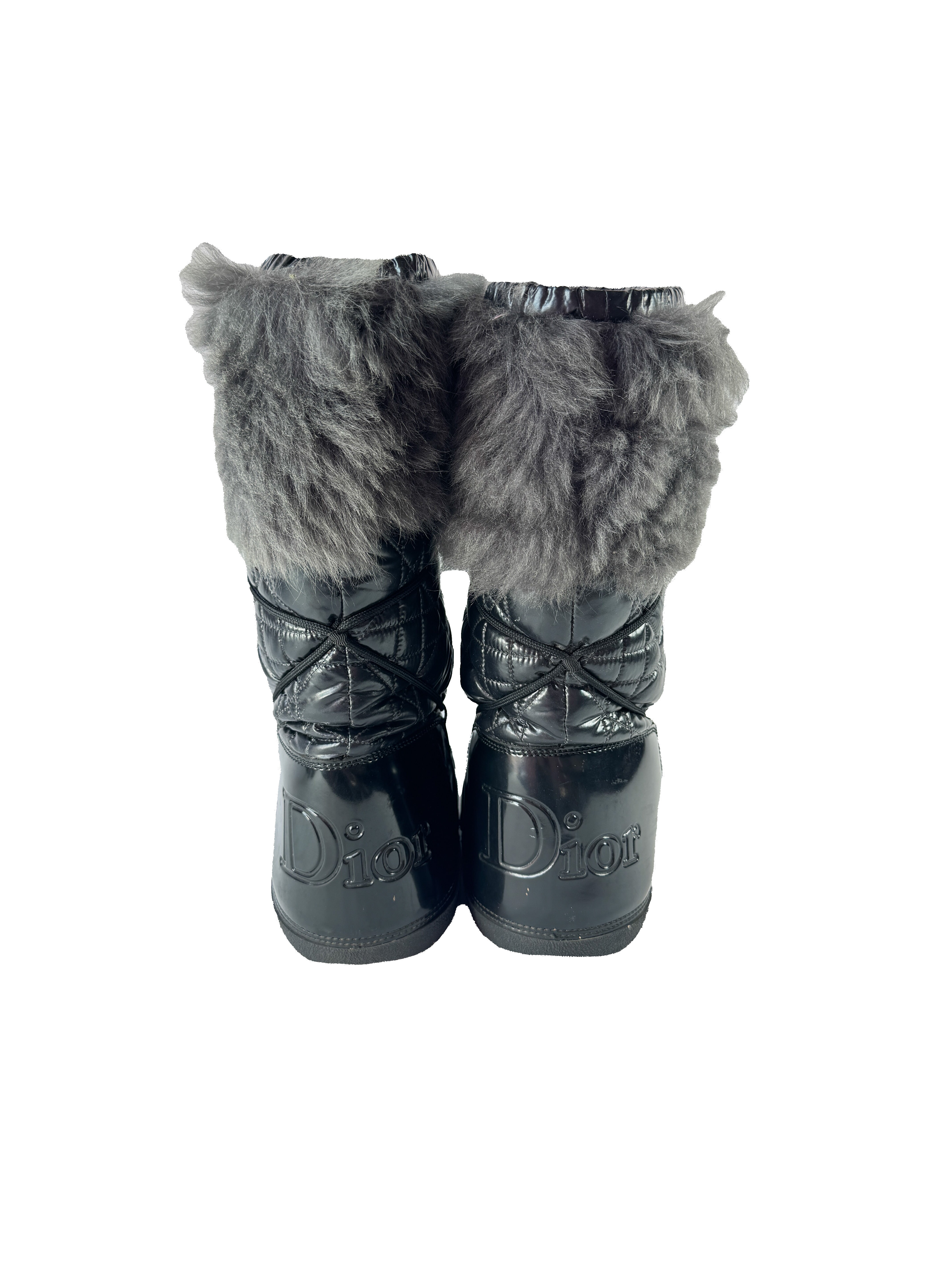 Christian Dior black Moon boots size 38-40 *as is*