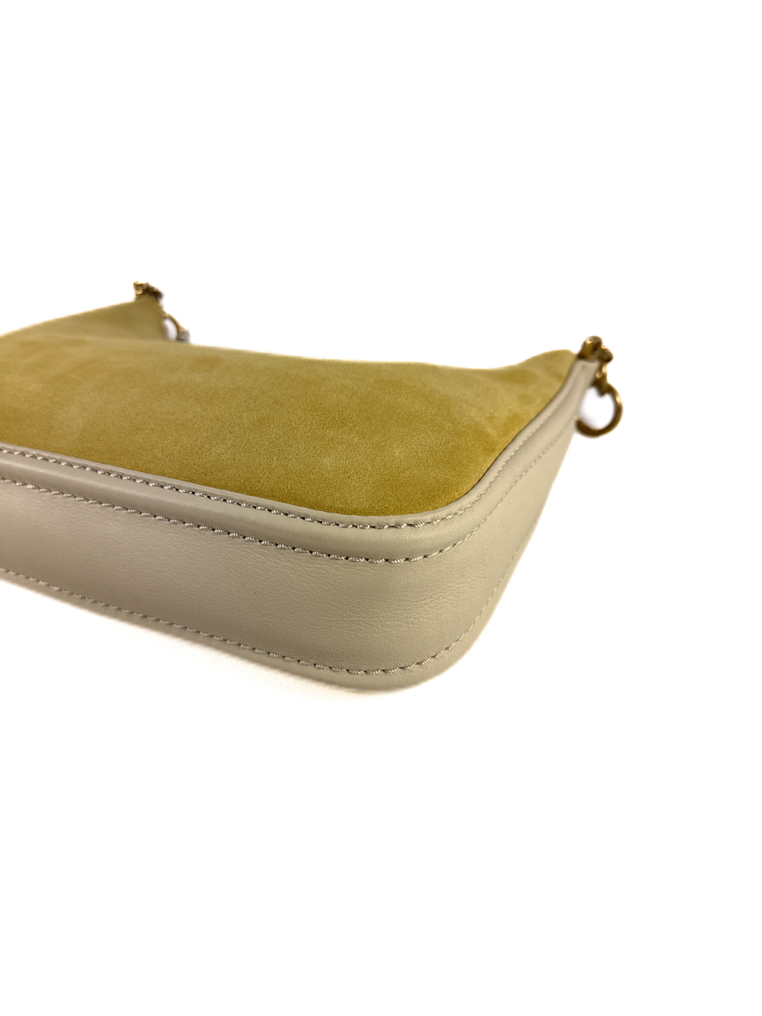 Tory Burch yellow suede 151 mercer bag