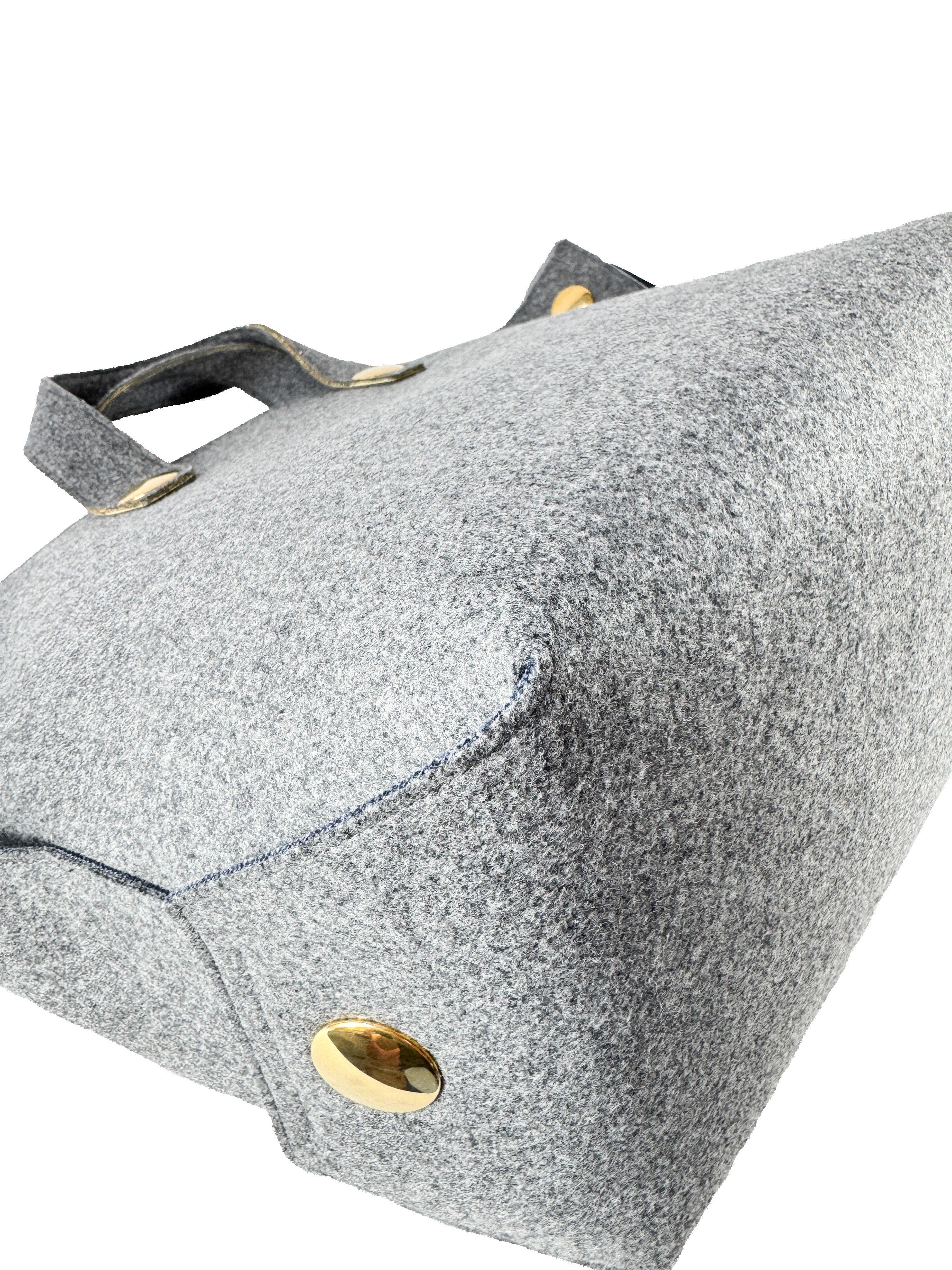 Celine gray wool felt orb bag WLA3184