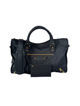 Balenciaga black satin Neo city 115748-1000-C-1669