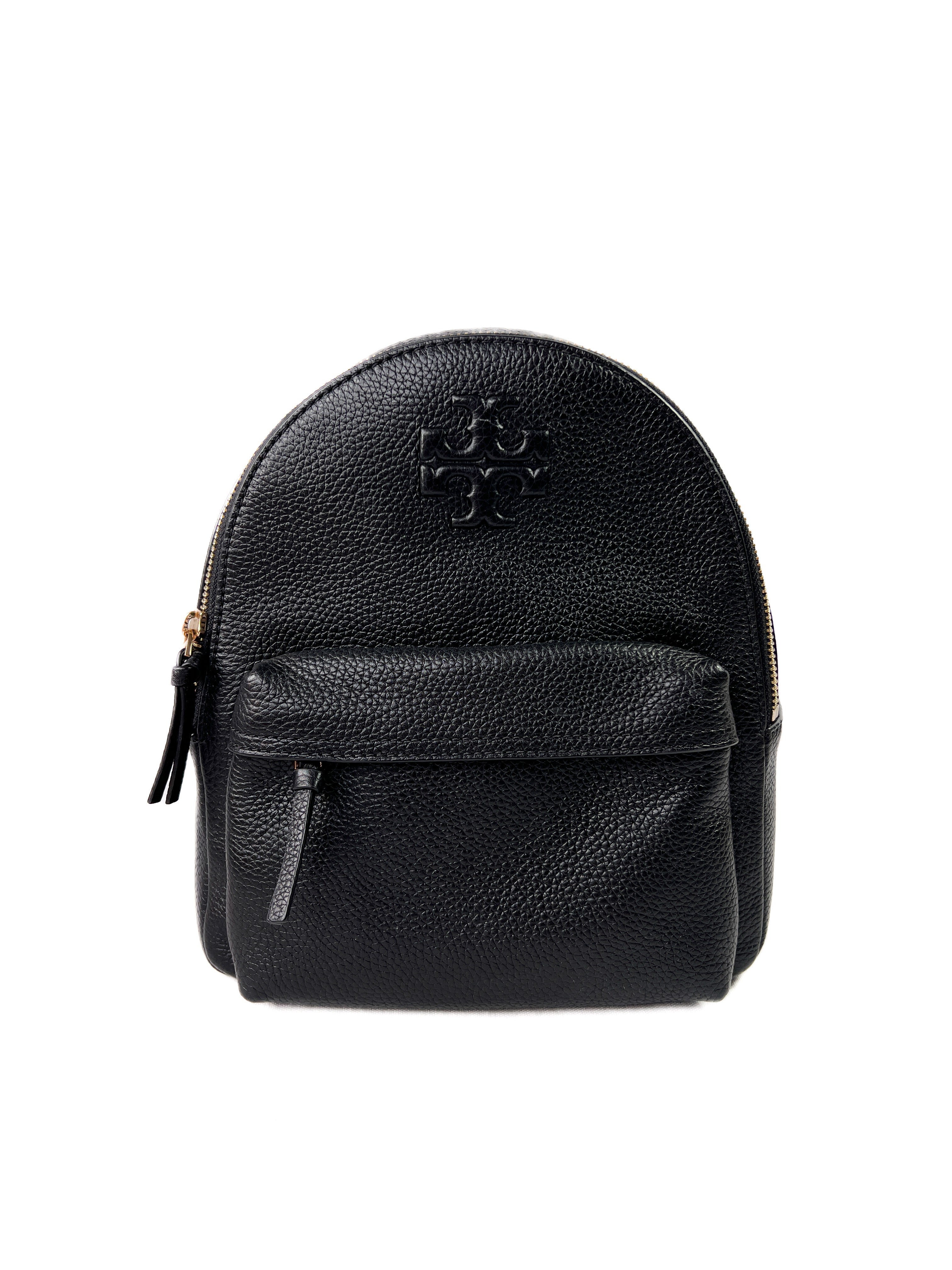 Tory Burch black leather Thea mini backpack