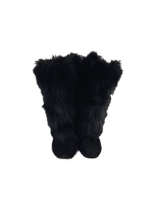 Rene Caovilla black suede fur boots size 37.5