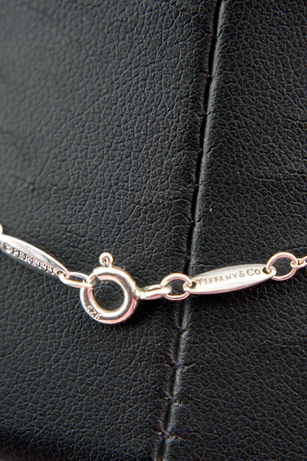 Tiffany & Co sterling silver Diamonds by the Yard .10ct necklace