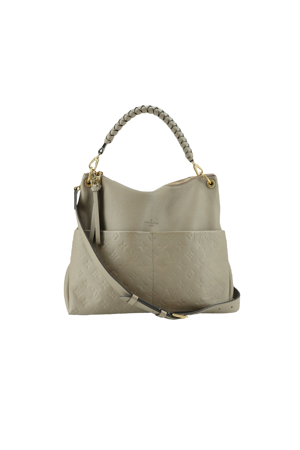 Louis Vuitton monogram empreinte taupe Maida hobo