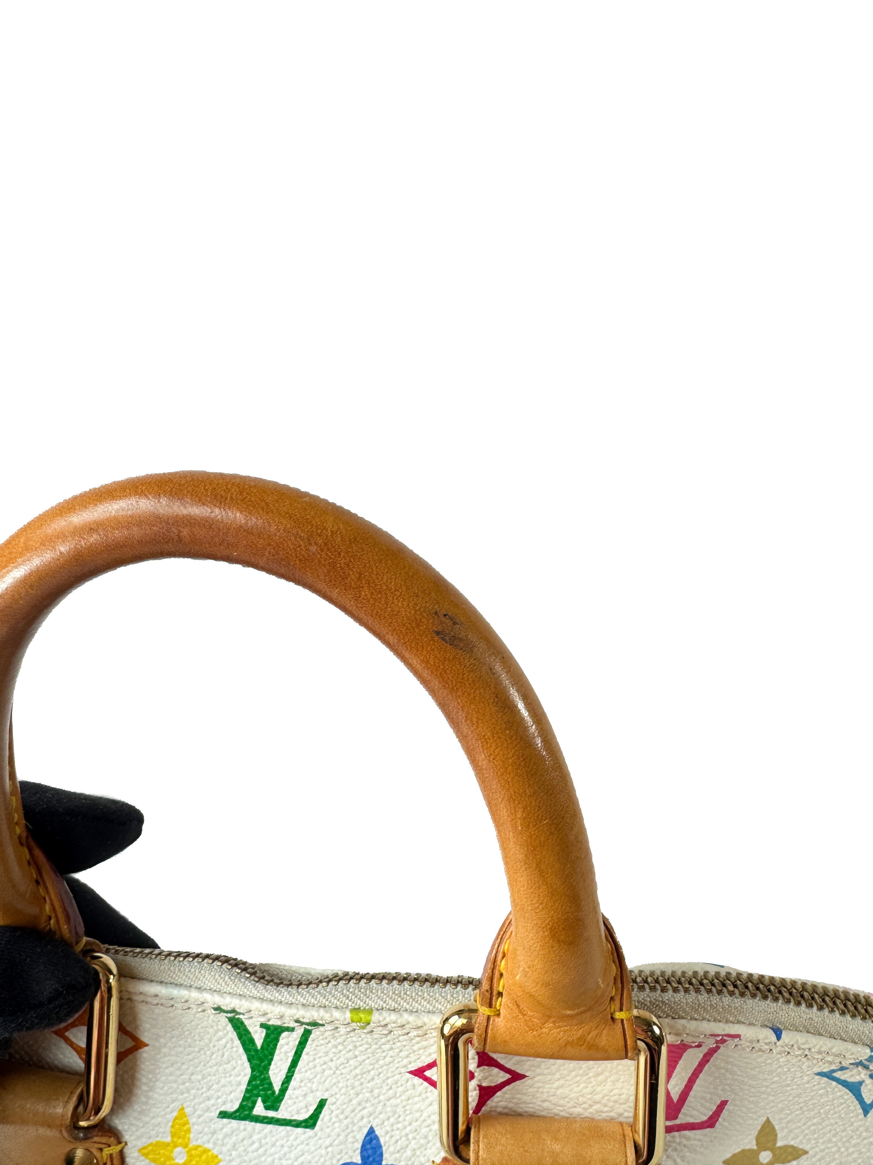 Louis Vuitton white multicolor Alma PM FL0093