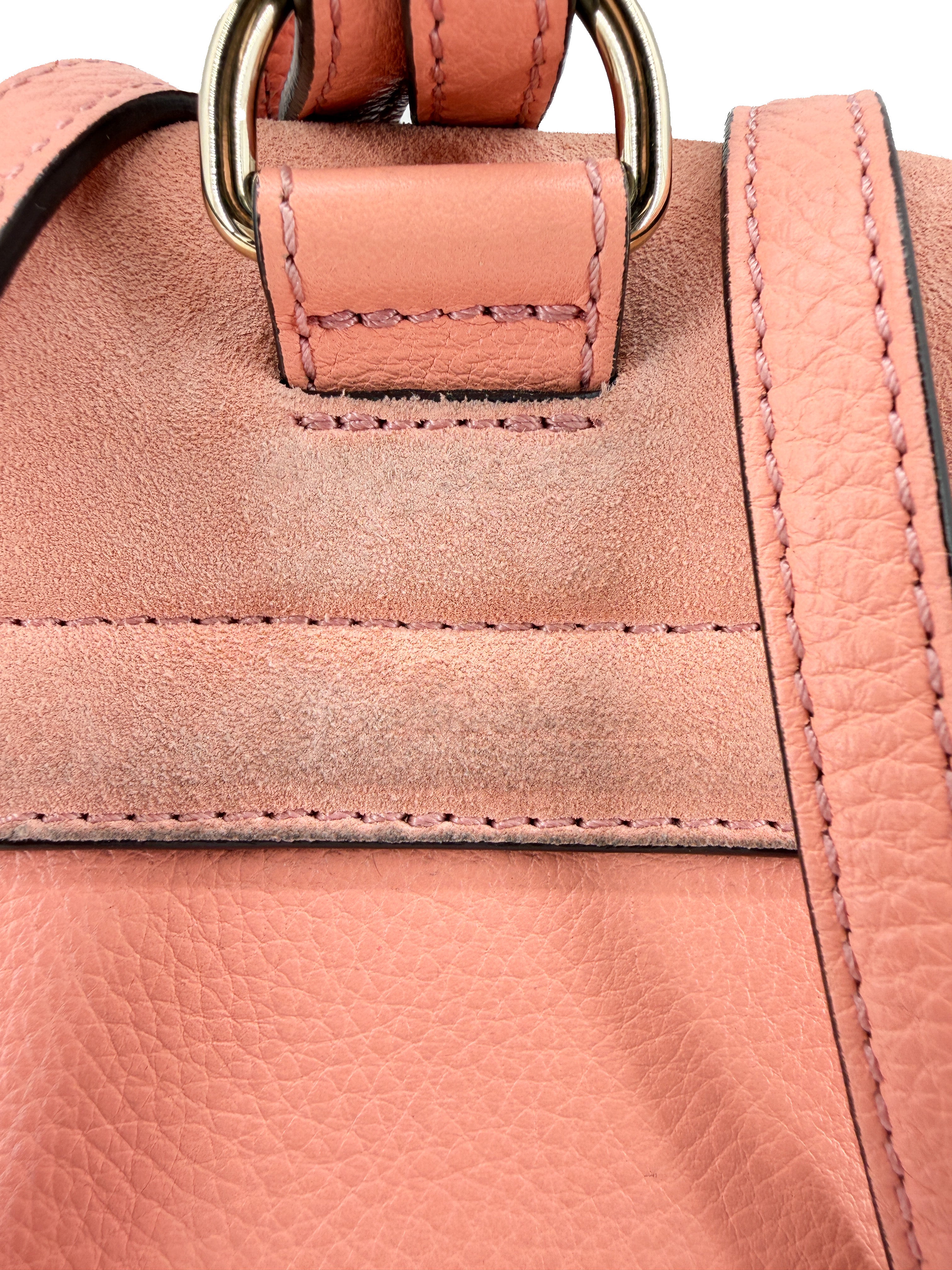 Chloé pink leather mini Faye backpack