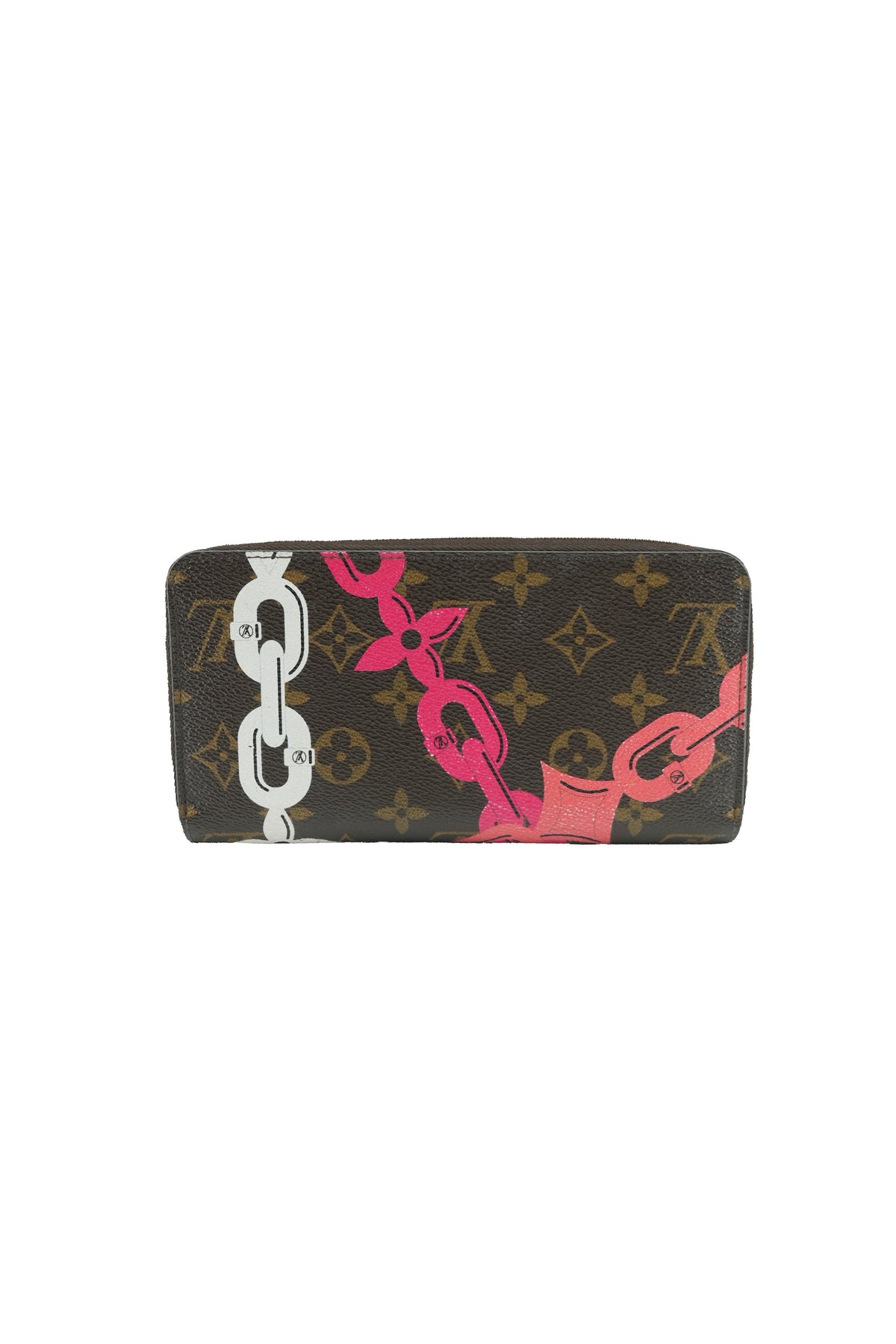 Louis Vuitton monogram Chain flower zippy wallet CA1136