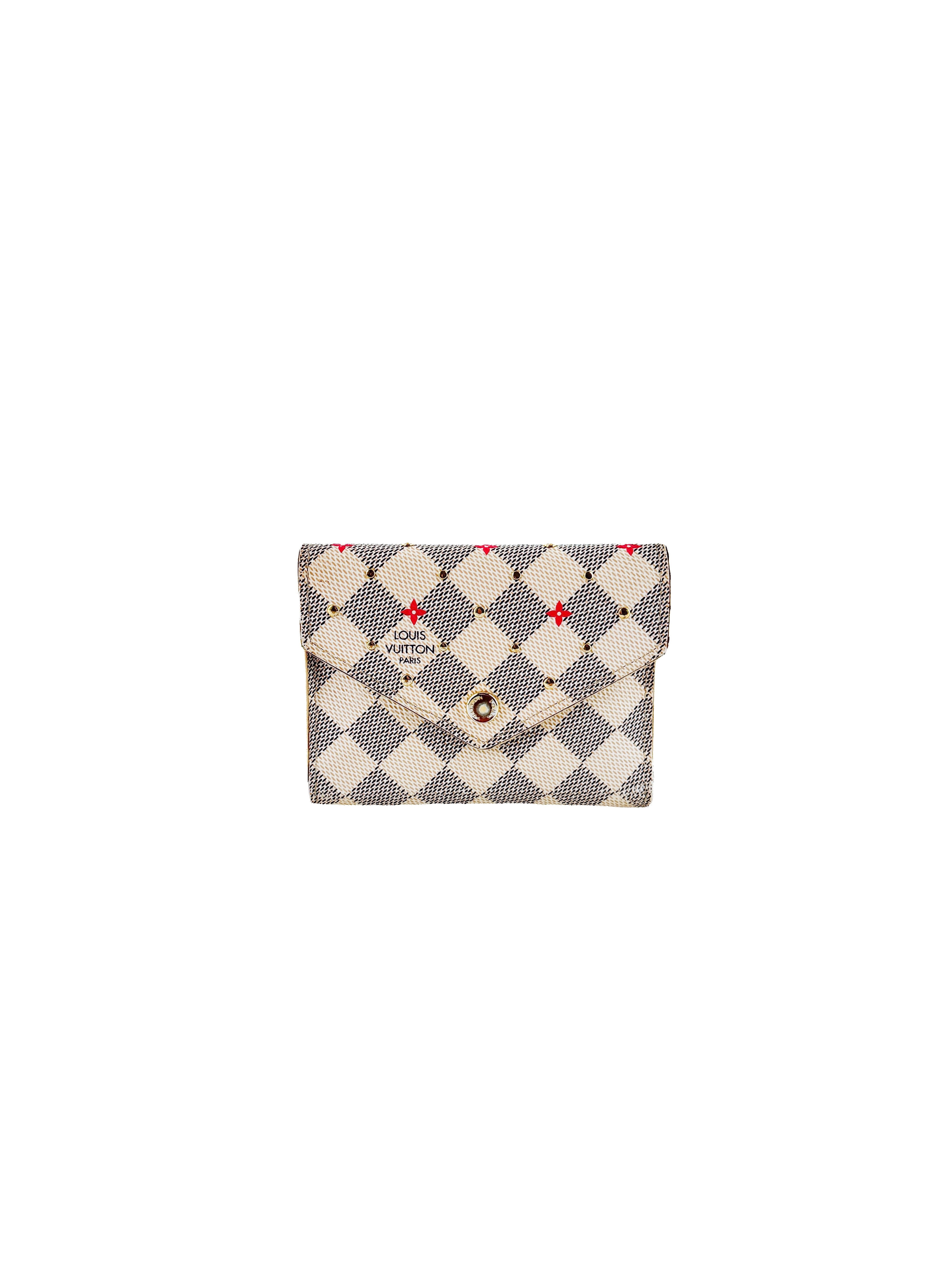 Louis Vuitton damier azur studded Victorine wallet