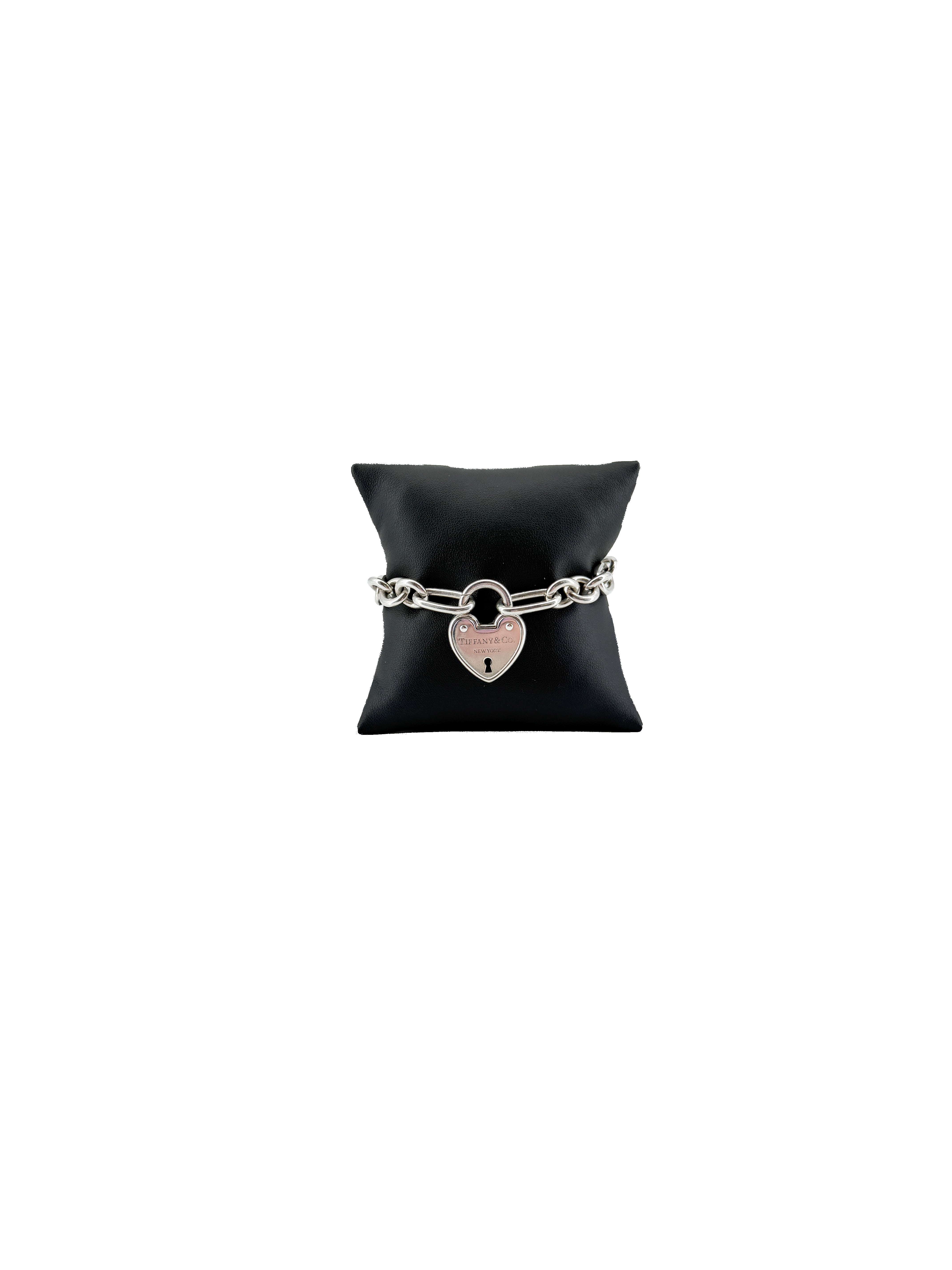 Tiffany & Co sterling silver heart lock bracelet