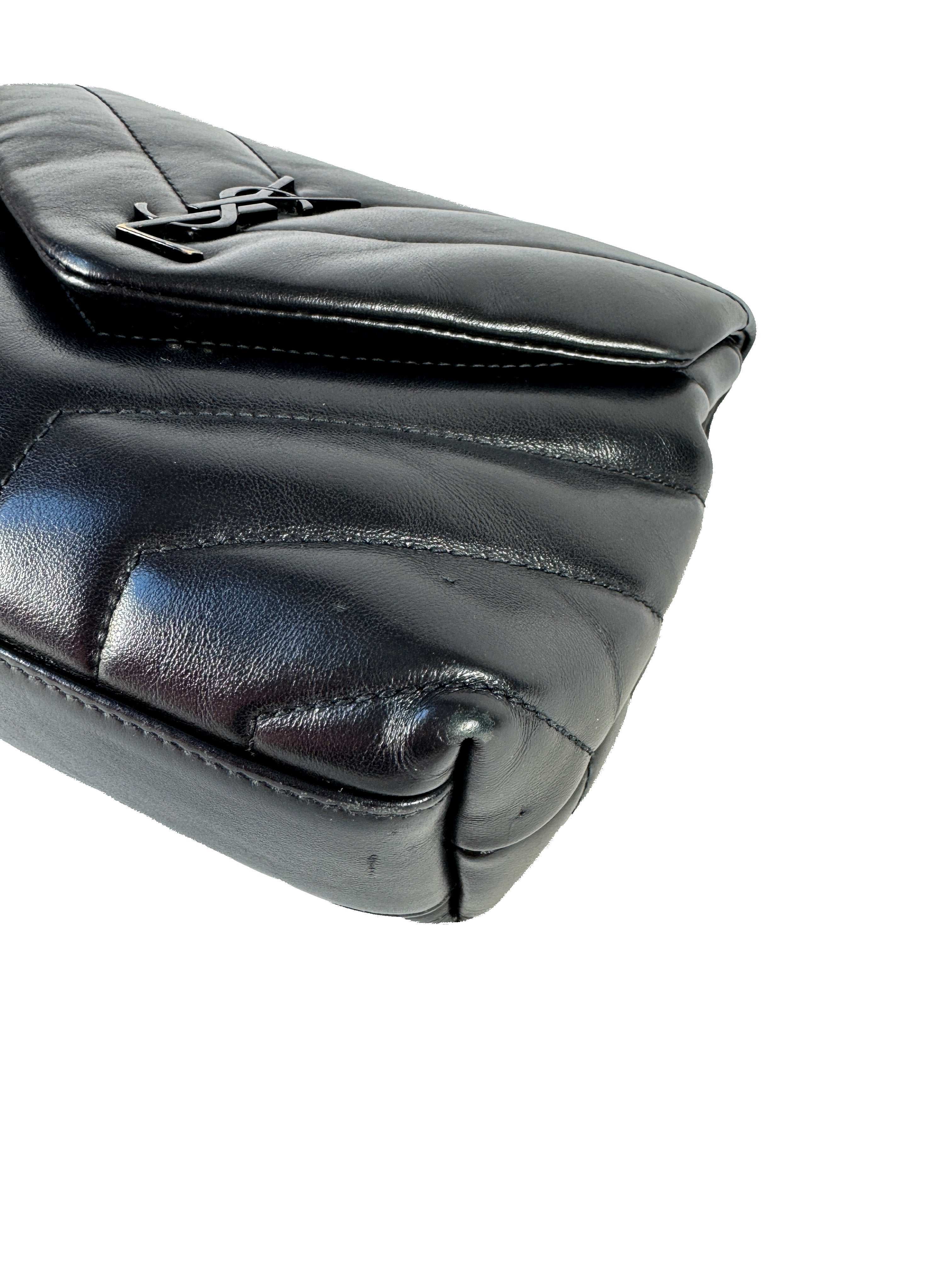 Saint Laurent black leather toy Lou BCI630951-1220