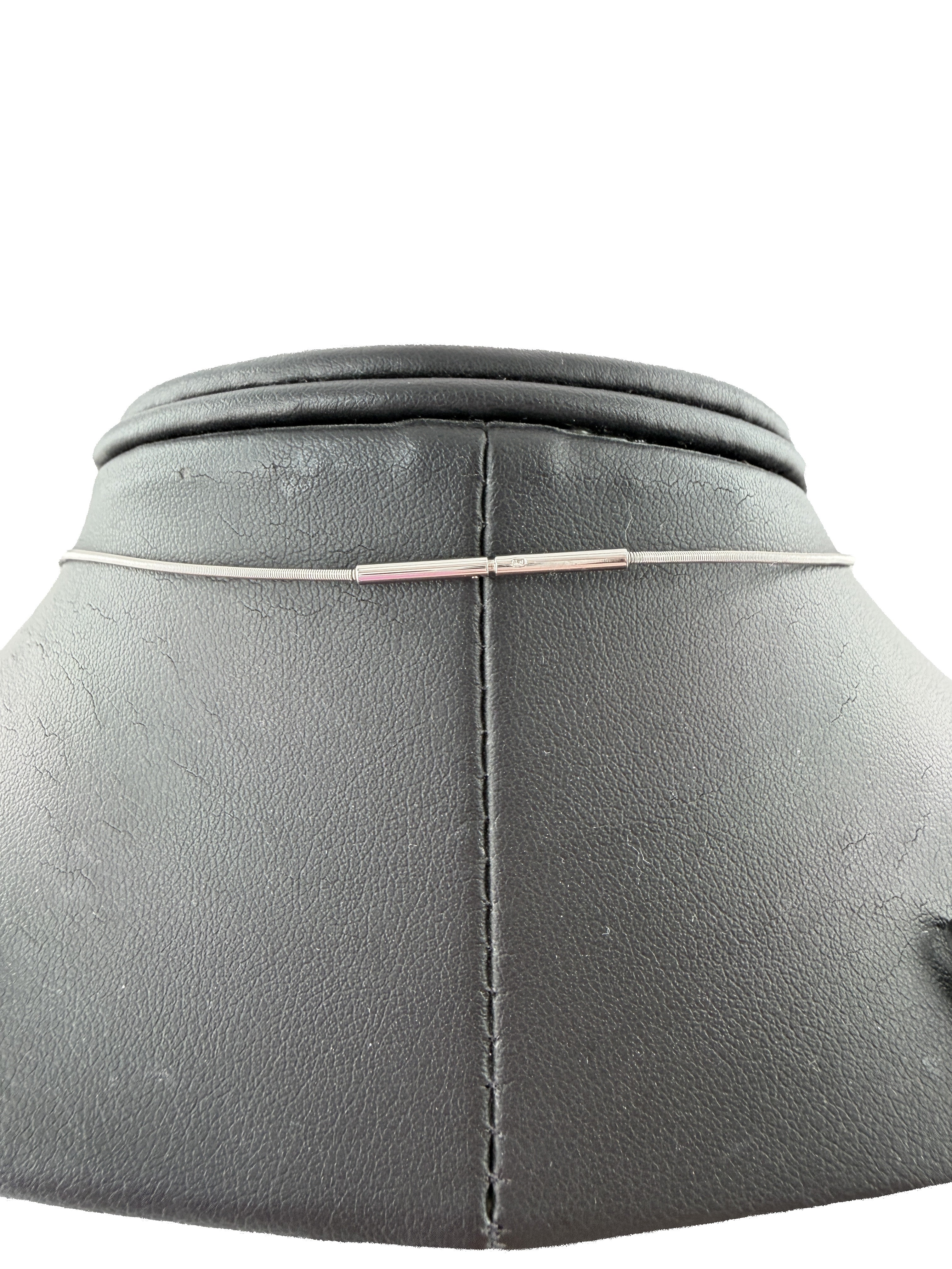 Hermès pink silver Cage D' H necklace