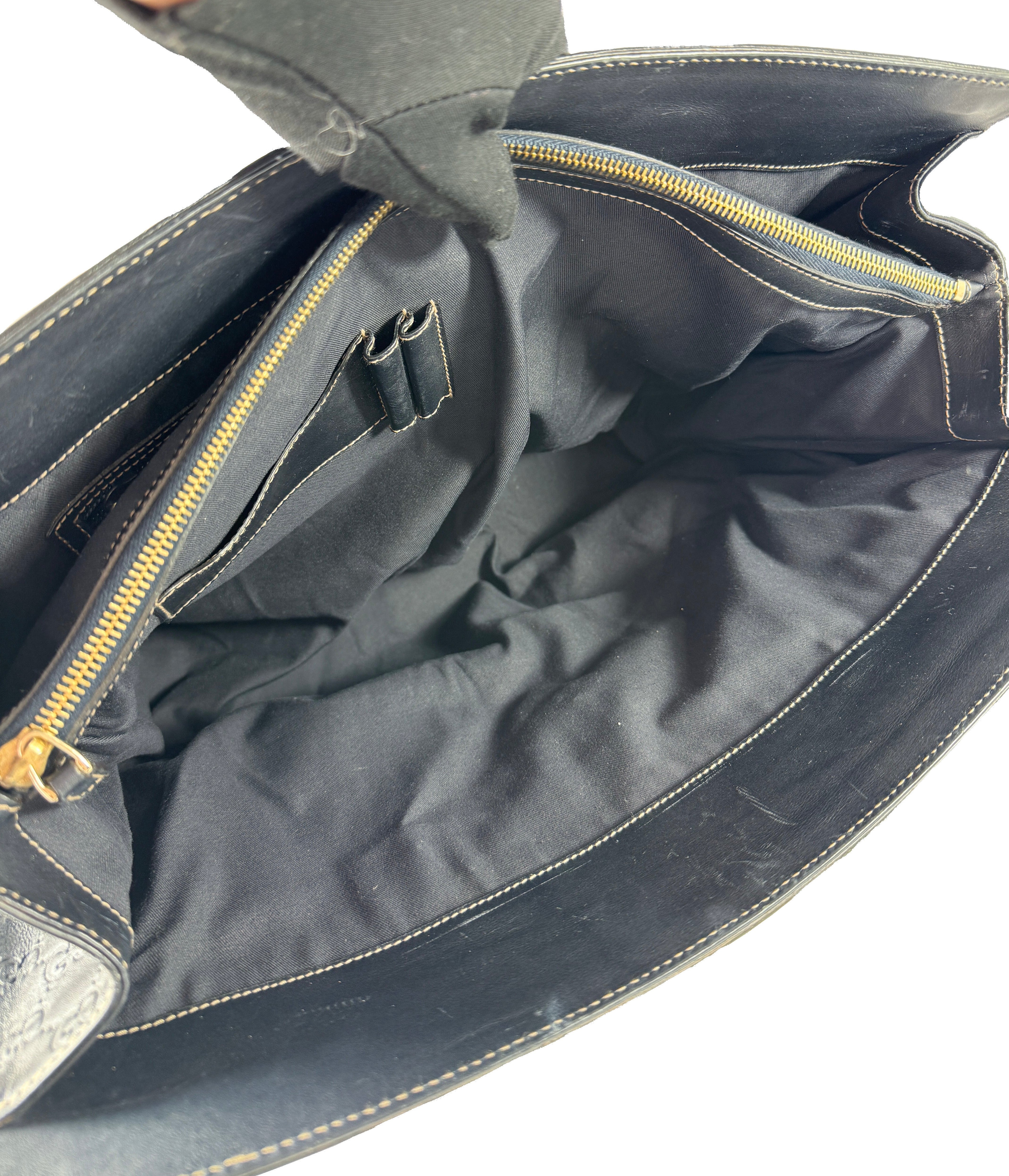 Gucci Guccissima deep navy new Jackie satchel 152610 002058