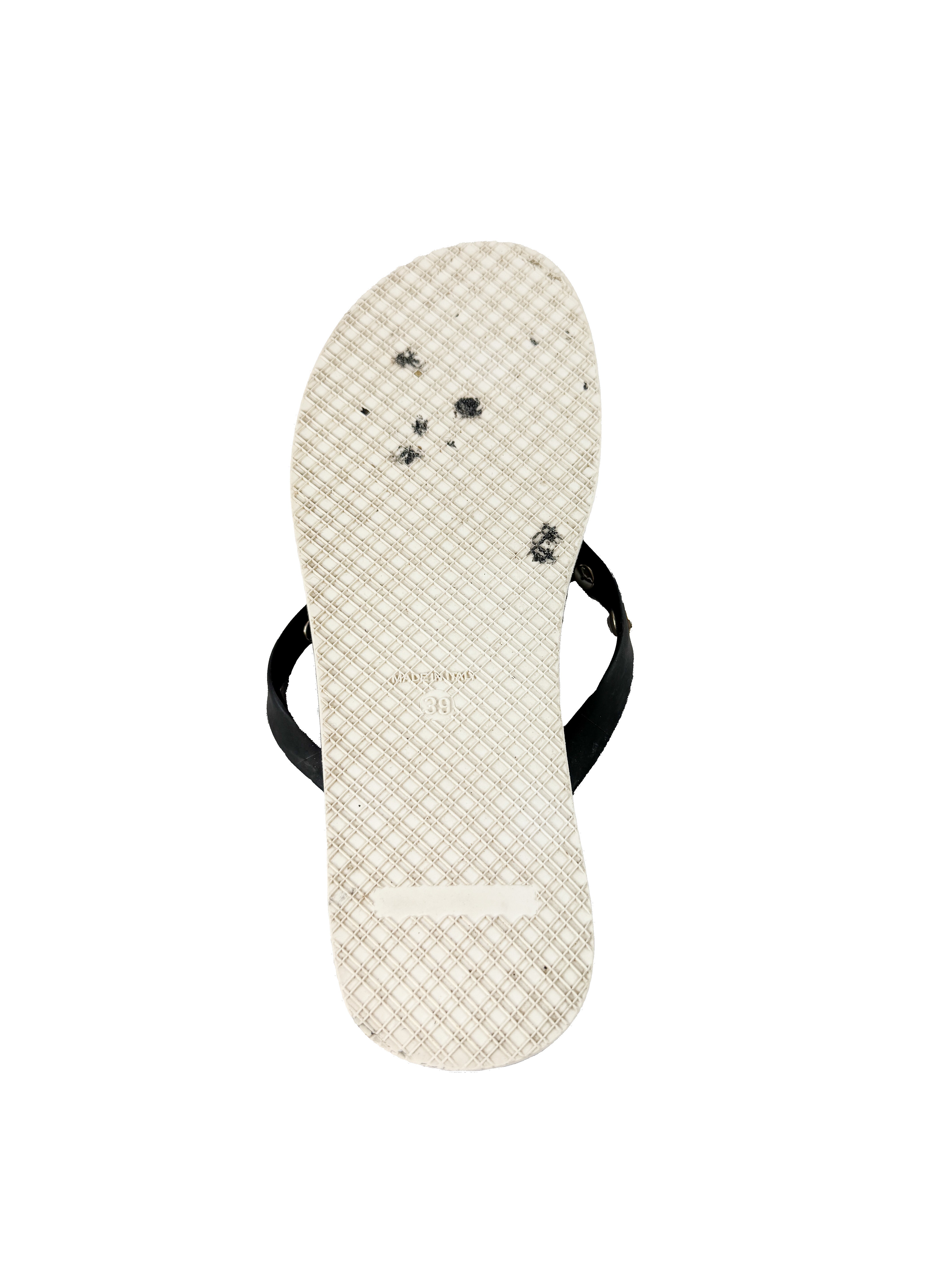 Versace Beach leopard print flip flops size 39 (9) **as is**