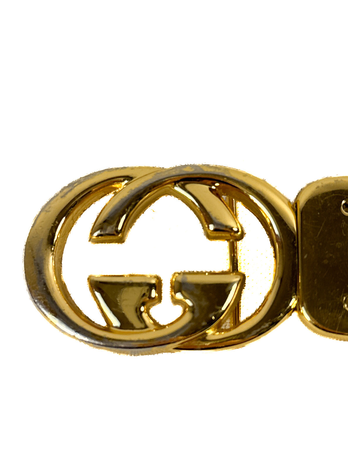 Gucci brown leather red/green striped belt size 95-38 *as is*