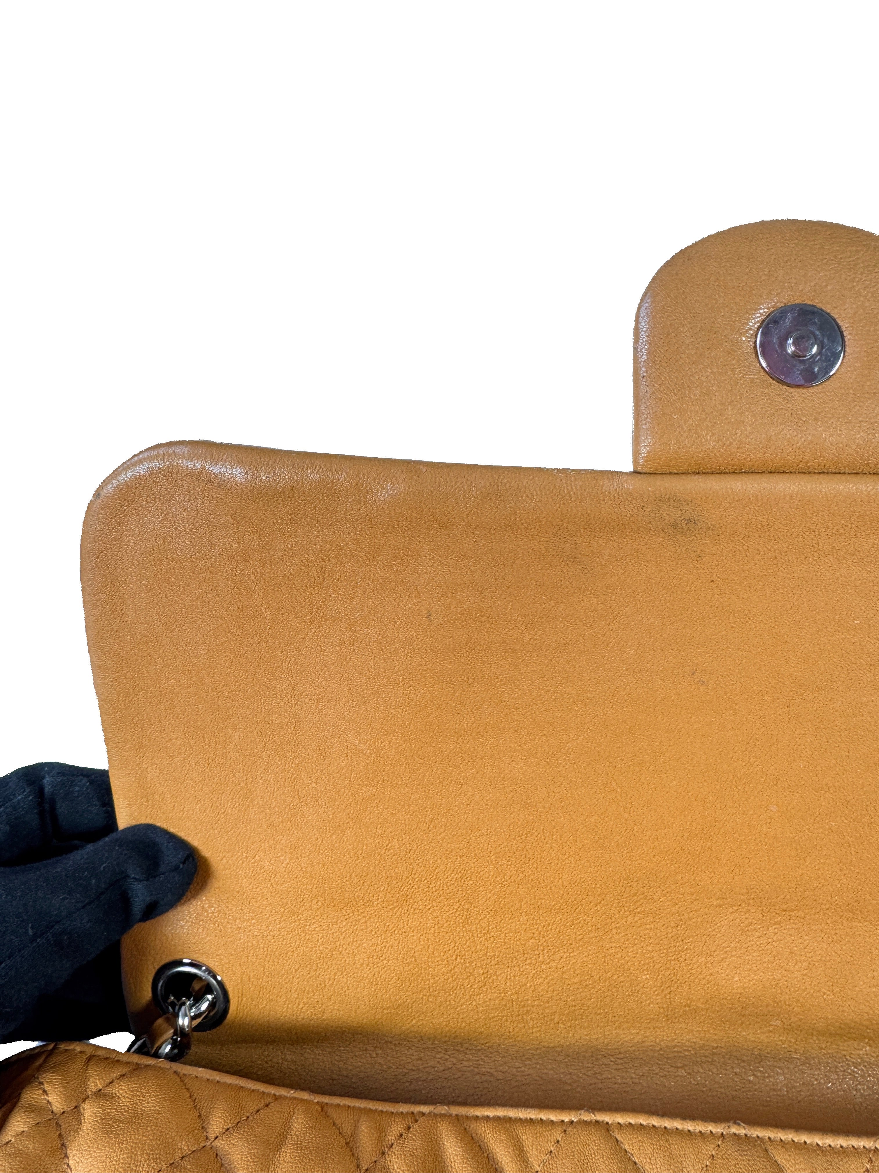 Chanel brown quilted chain around maxi flap shoulder bag 17236173