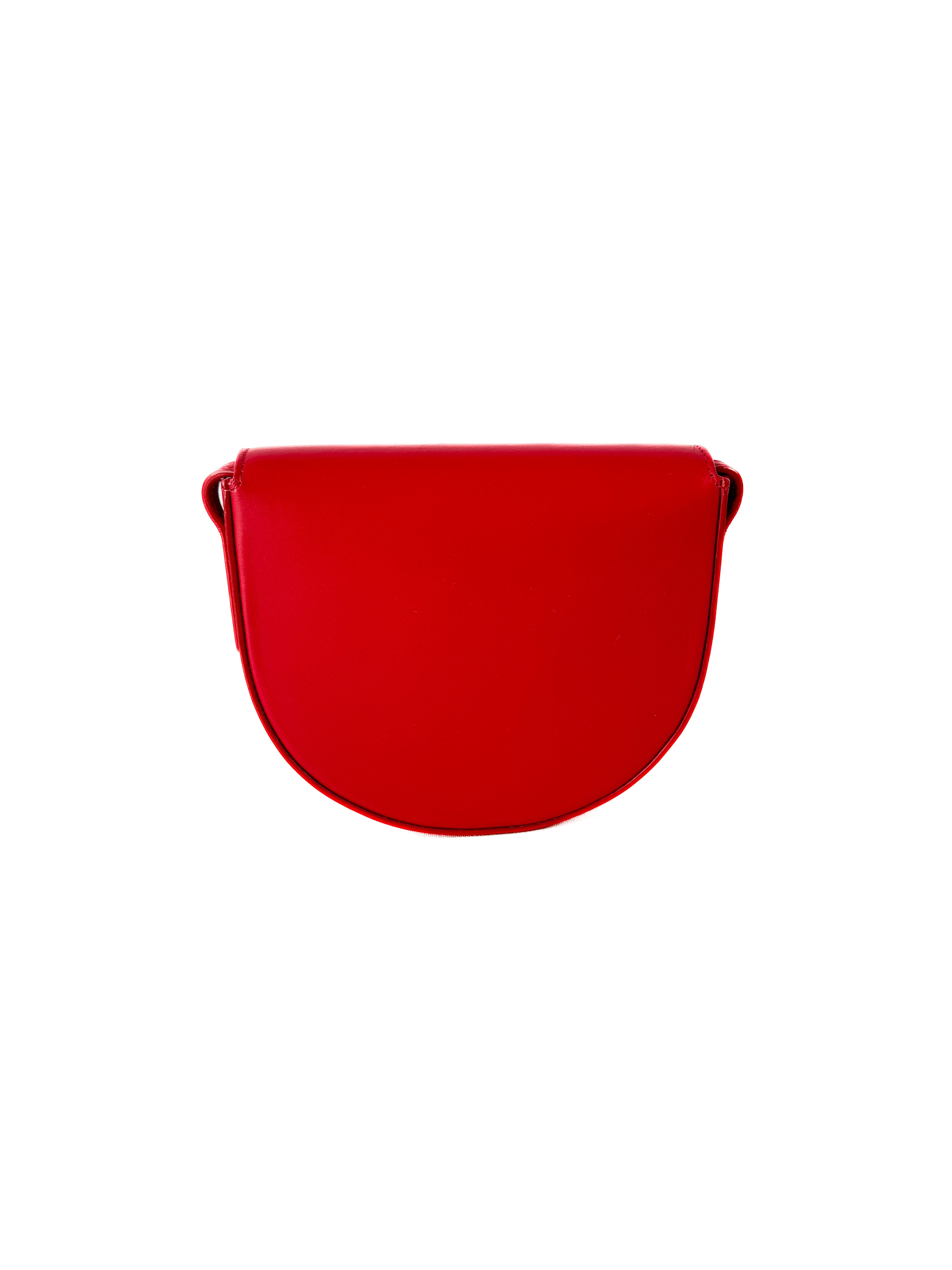 Mansur Gavriel red leather Mini Saddle crossbody
