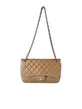 Chanel brown Caviar leather jumbo double flap 15146479