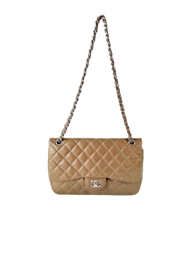 Chanel brown Caviar leather jumbo double flap 15146479