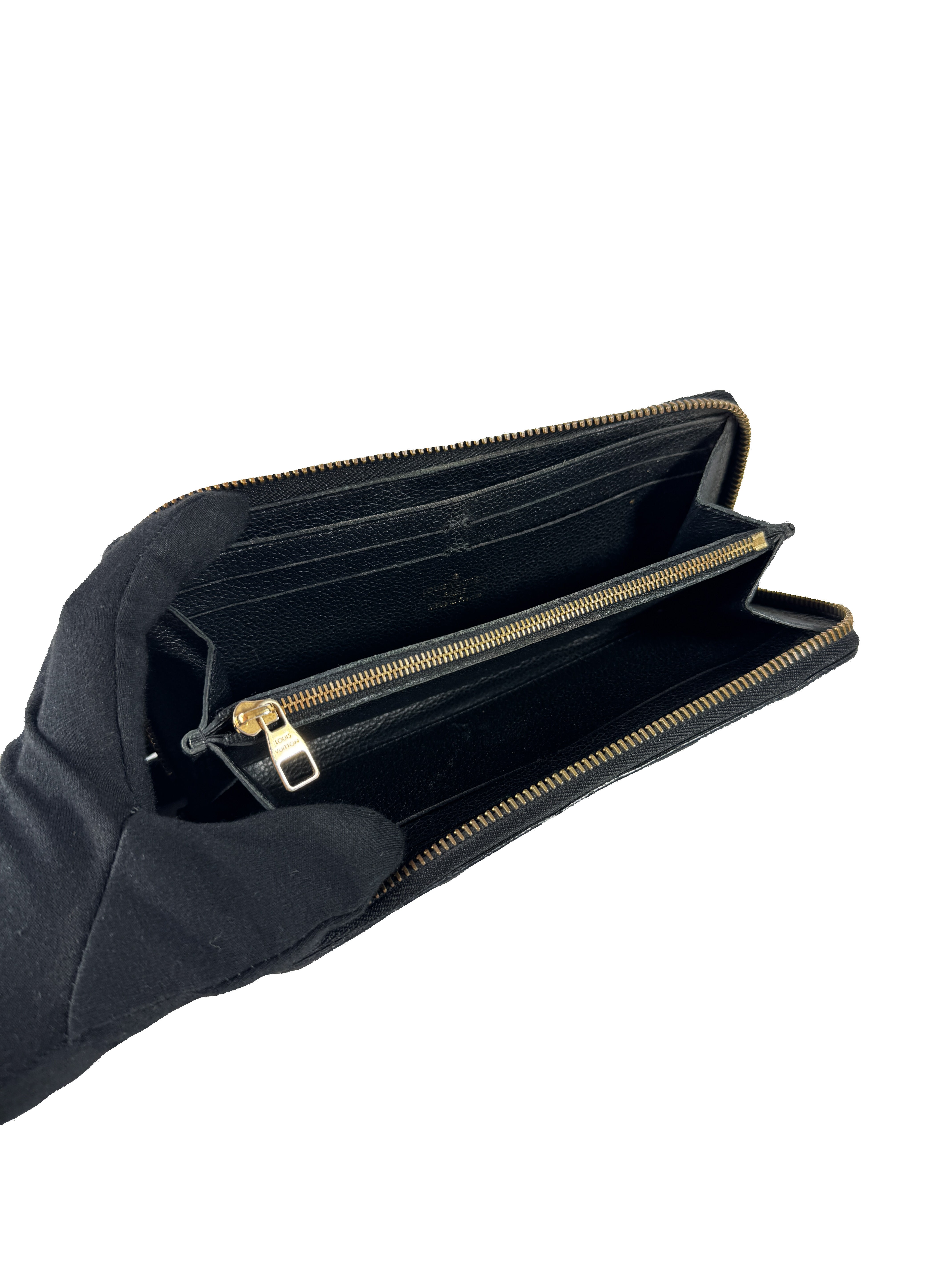 Louis Vuitton monogram empreinte leather black Clemence wallet SP2157