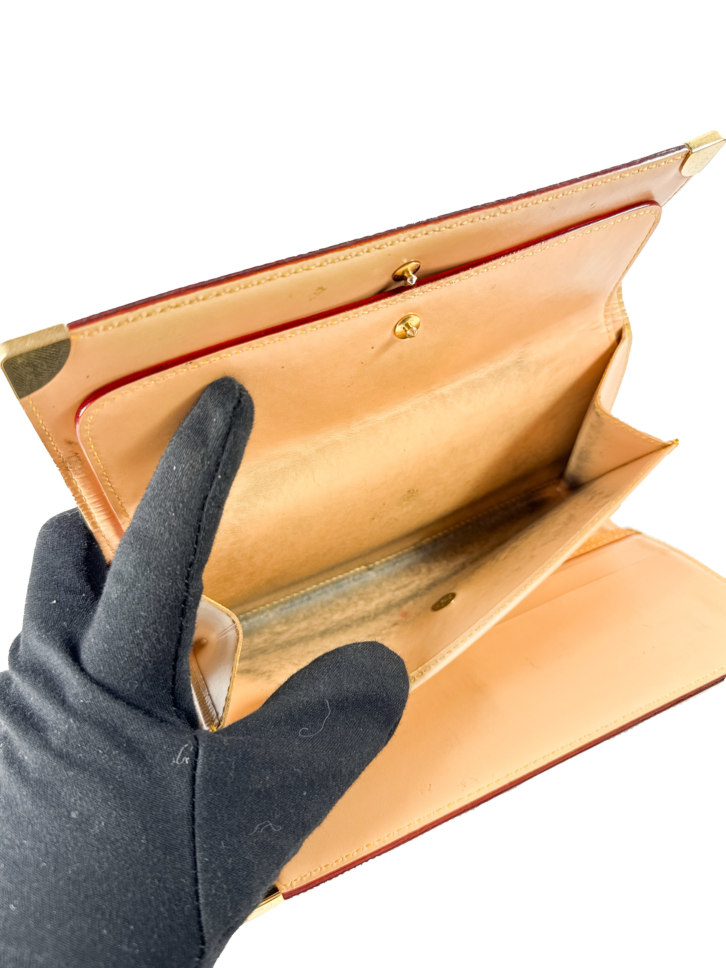 Louis Vuitton white multicolor porte tresor international wallet  TH0074