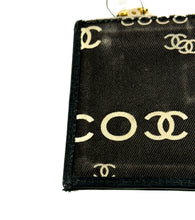 Chanel black white Coco coin key pouch