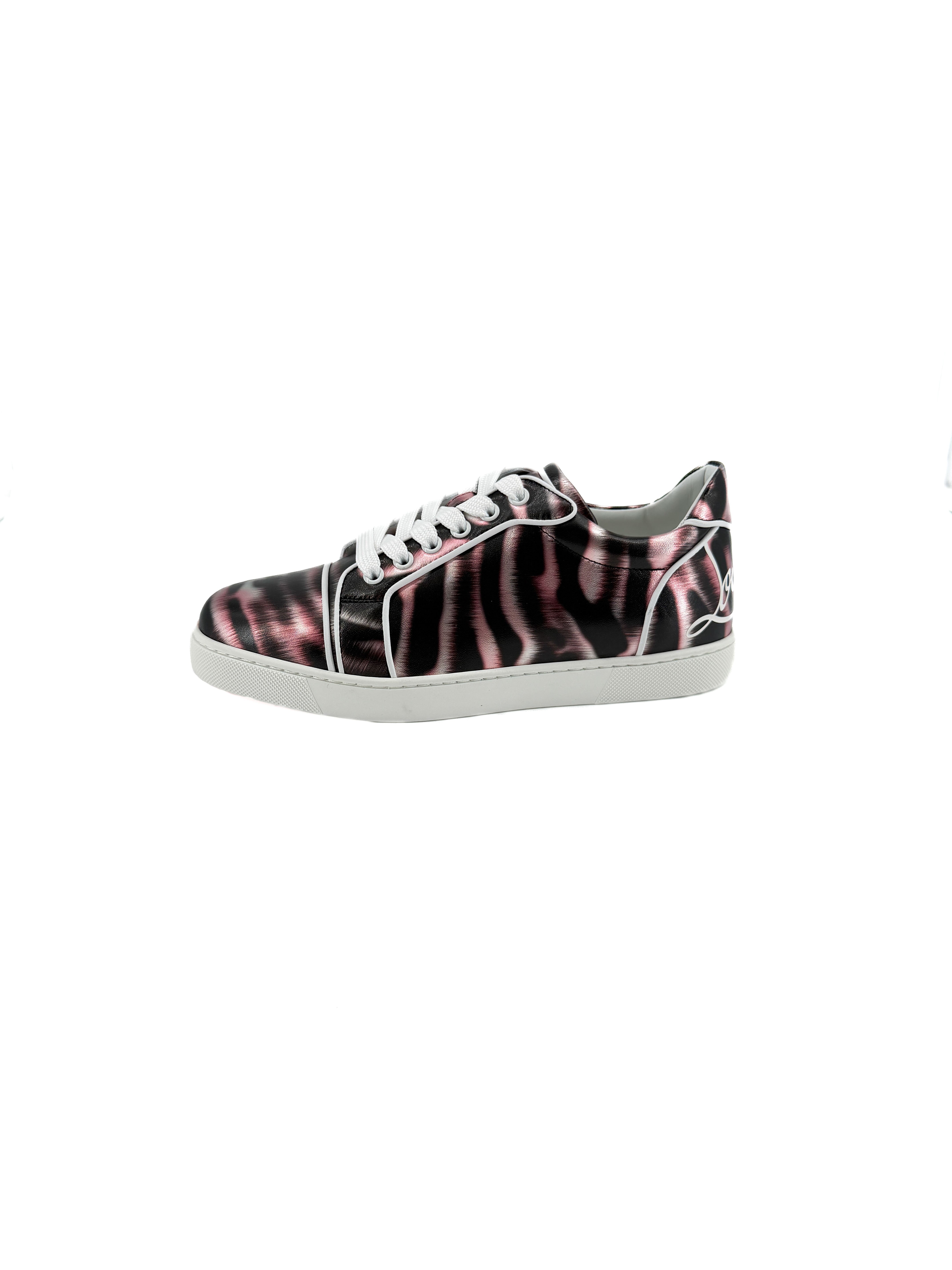 Christian Louboutin fun Vieira Orlato pink black sneakers size 38 NEW BOX