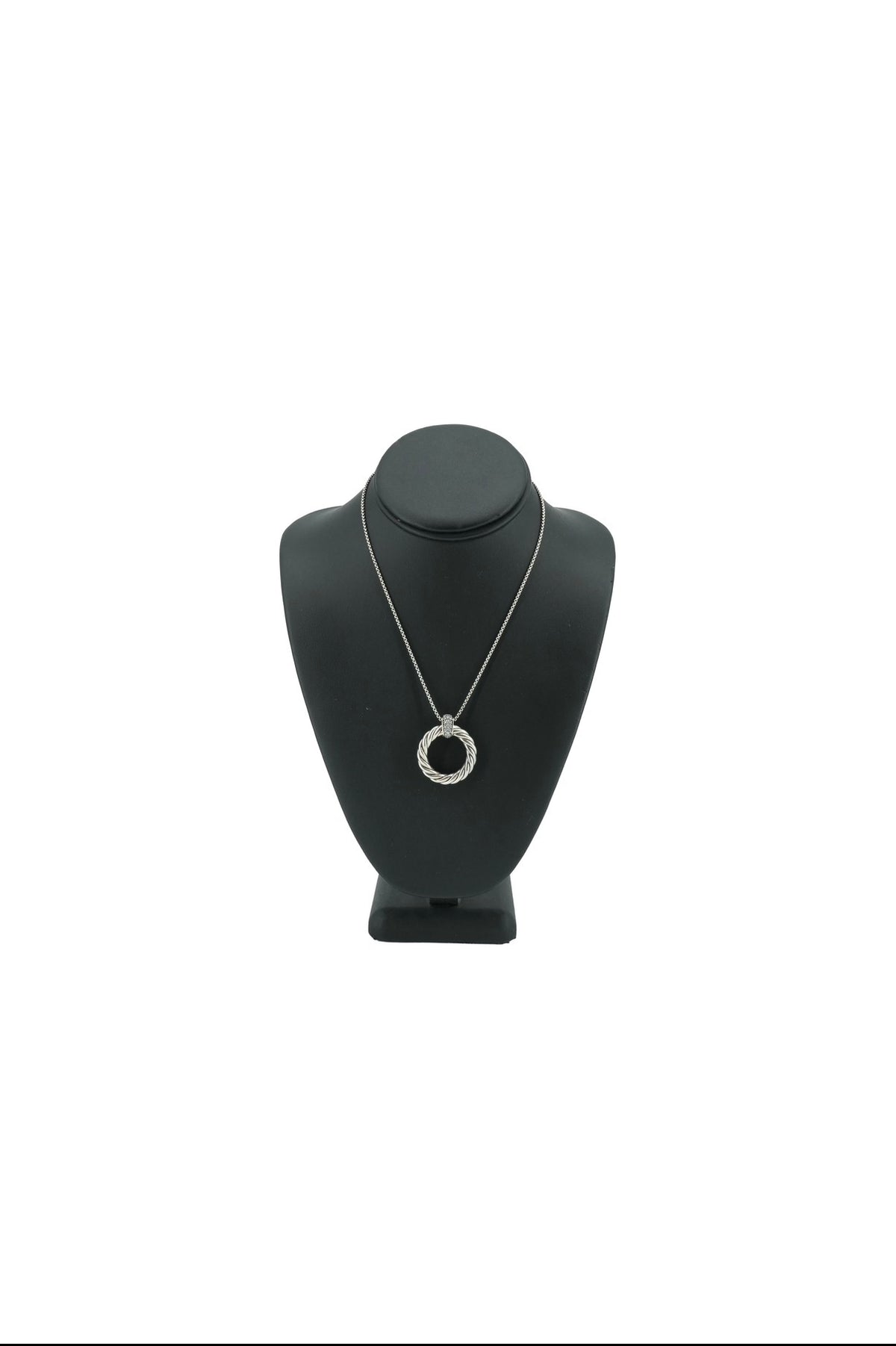 David Yurman sterling silver diamonds midnight melange necklace