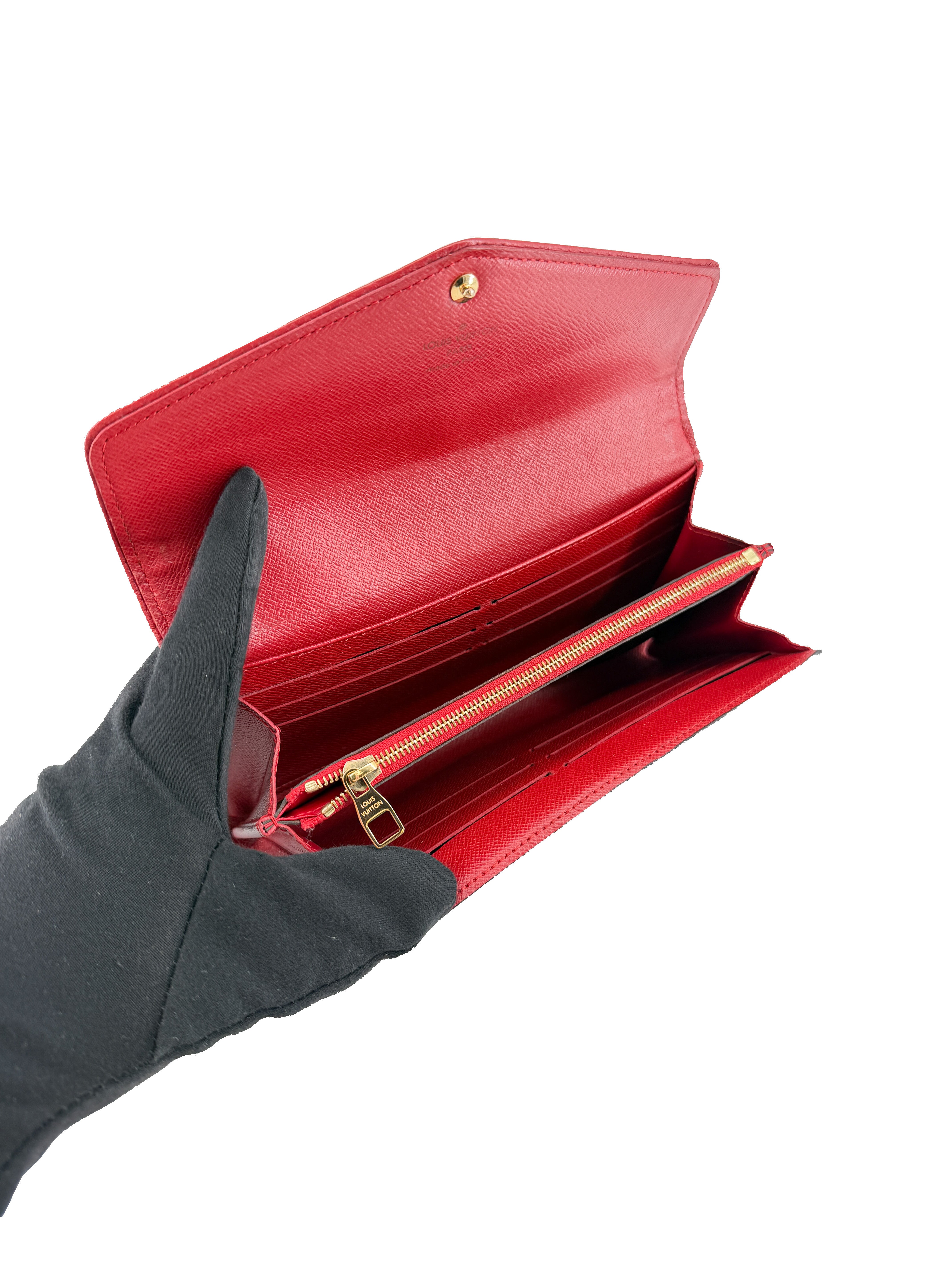 Louis Vuitton monogram red Retiro Sarah wallet BOX *as is*