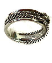 David Yurman X crossover sterling silver diamond ring