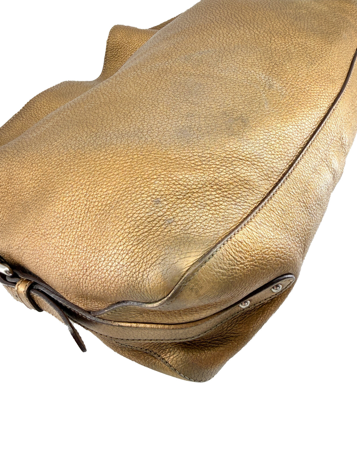 Prada gold metallic leather shoulder bag *as is*