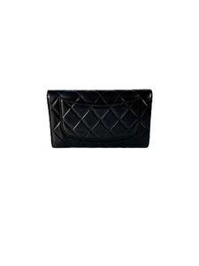 Chanel black lambskin flap full wallet 20072165