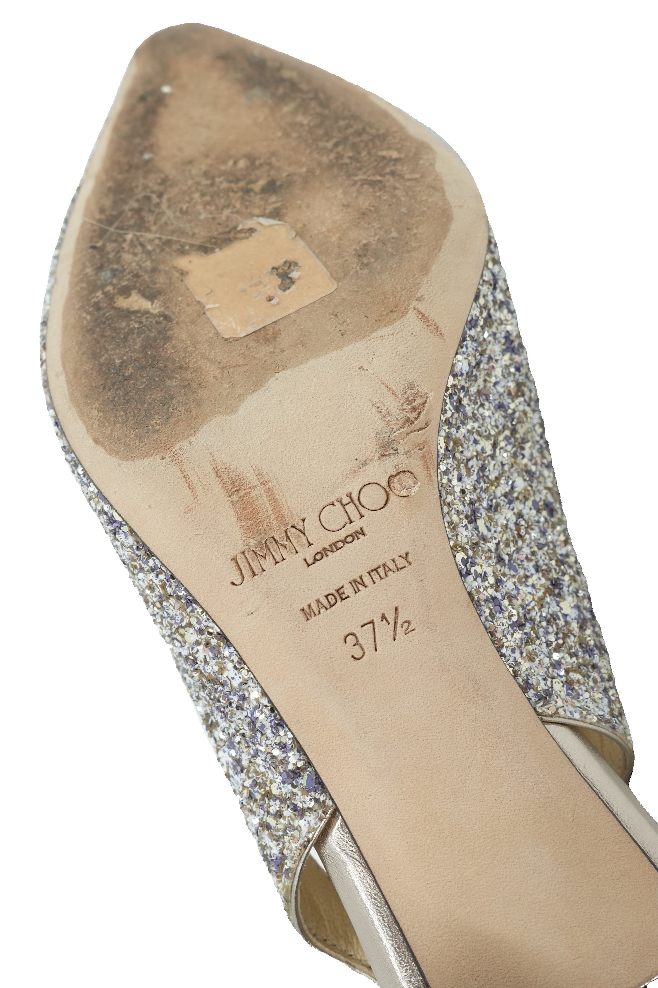 Jimmy Choo platinum mix glitter Erin pumps size 37.5 BOX