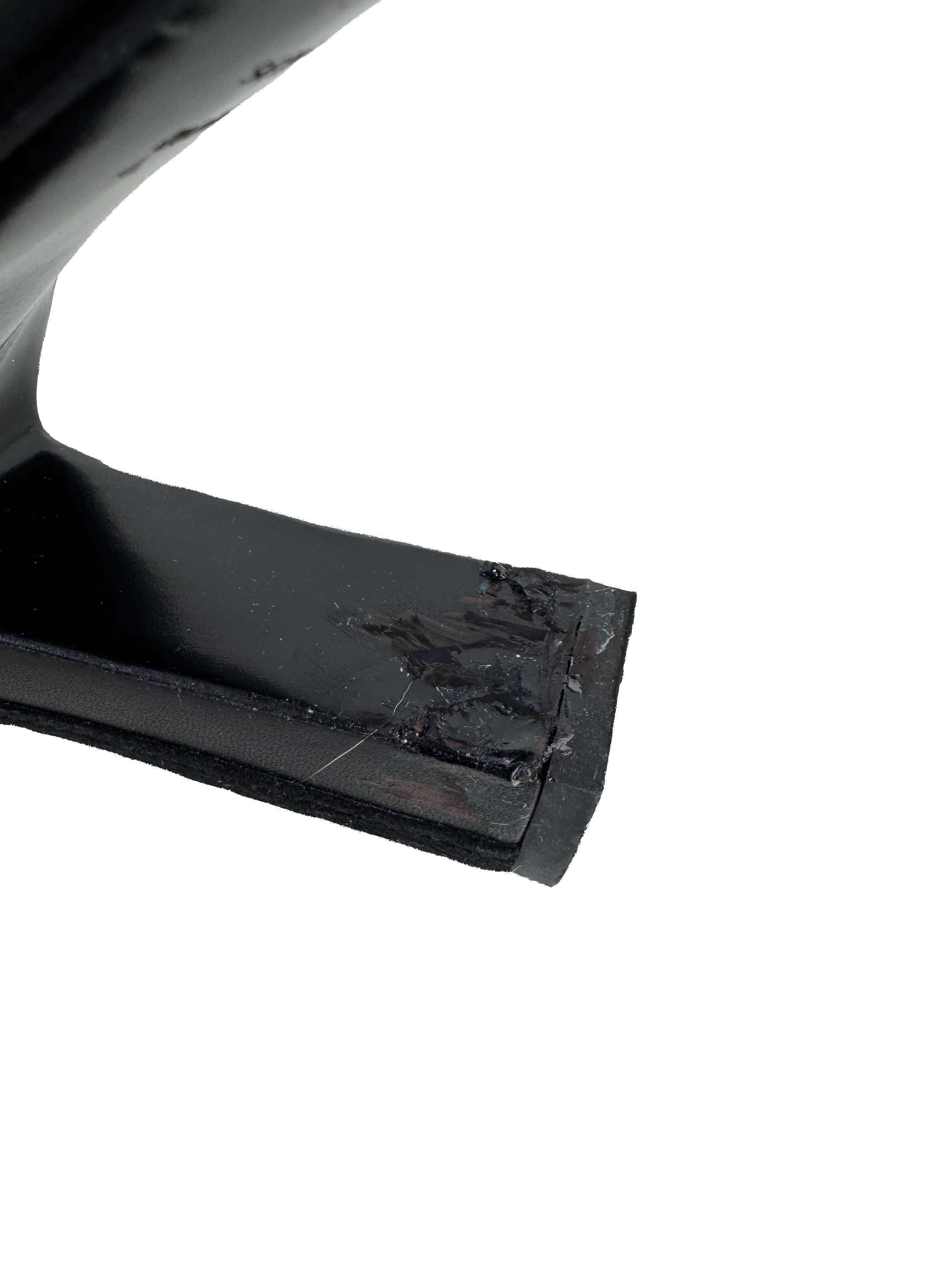 Hermès black leather suede heeled boots size 39 BOX