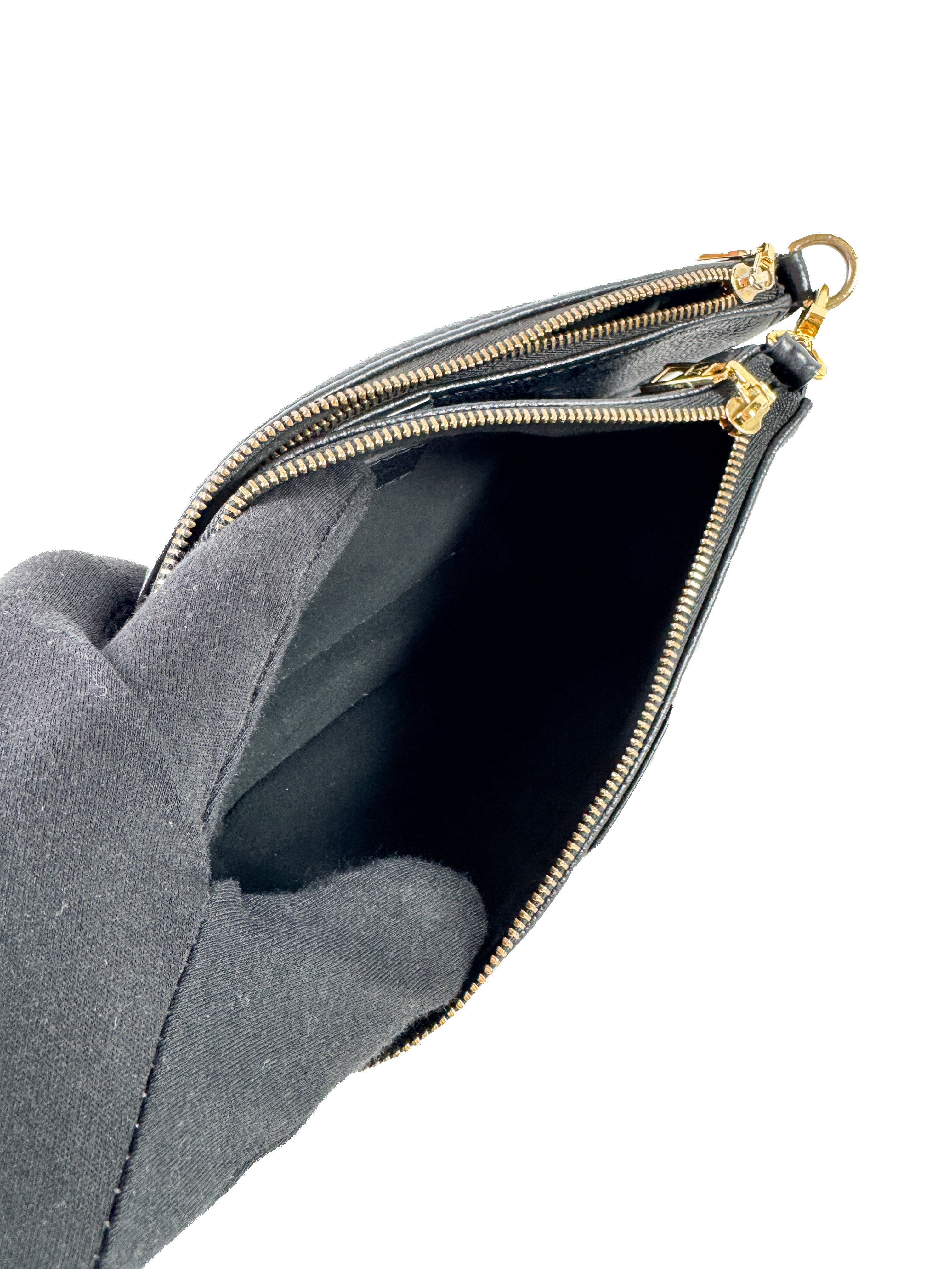 Louis Vuitton black empreinte giant multi pochette accessories (NFC)