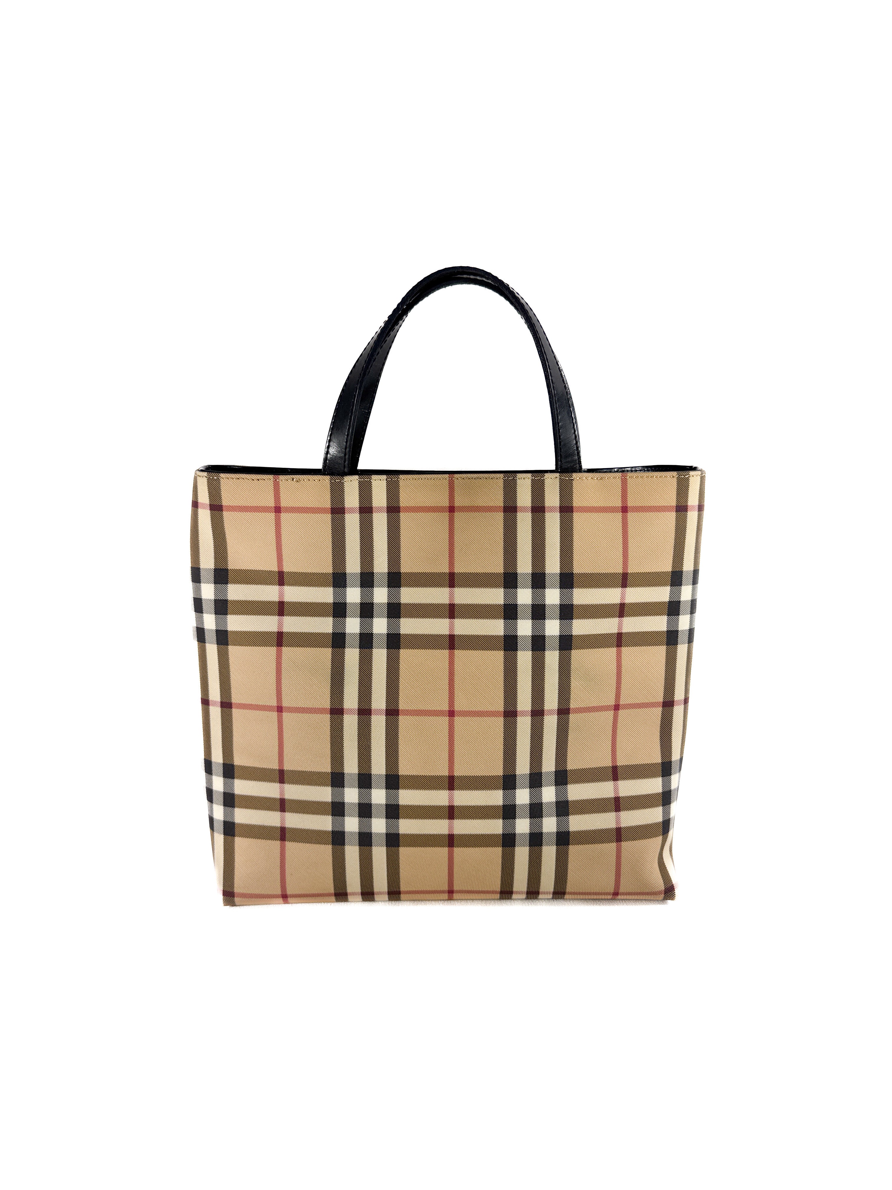 Burberry nova check coated tote T-02-01