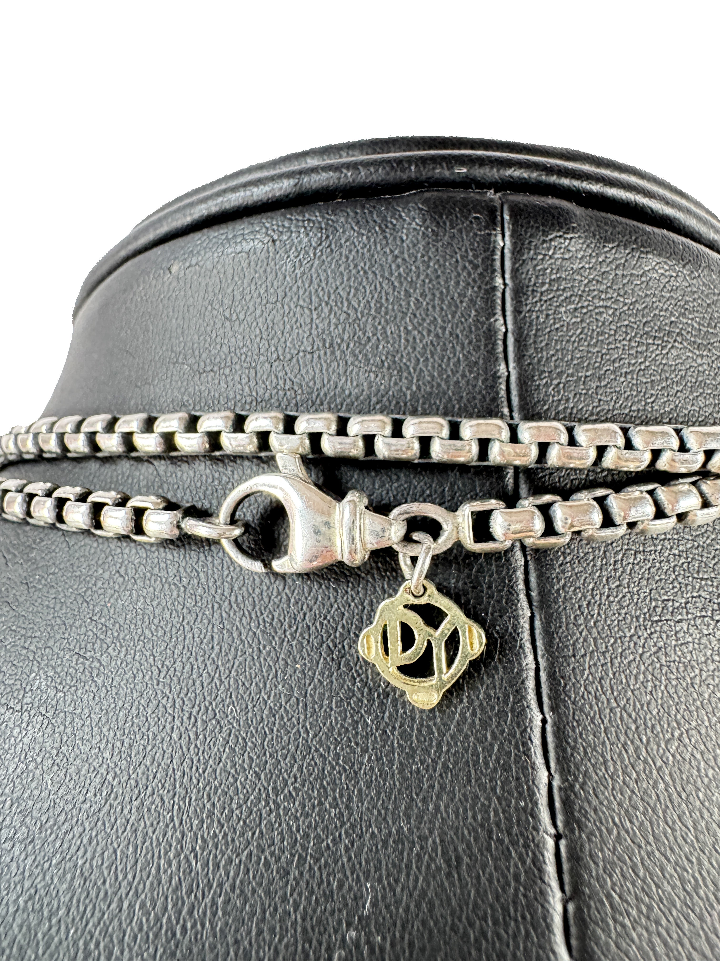 David Yurman sterling silver box chain necklace 32"
