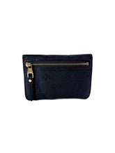 Louis Vuitton navy empreinte leather key pouch TJ4240