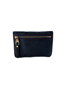 Louis Vuitton navy empreinte leather key pouch TJ4240