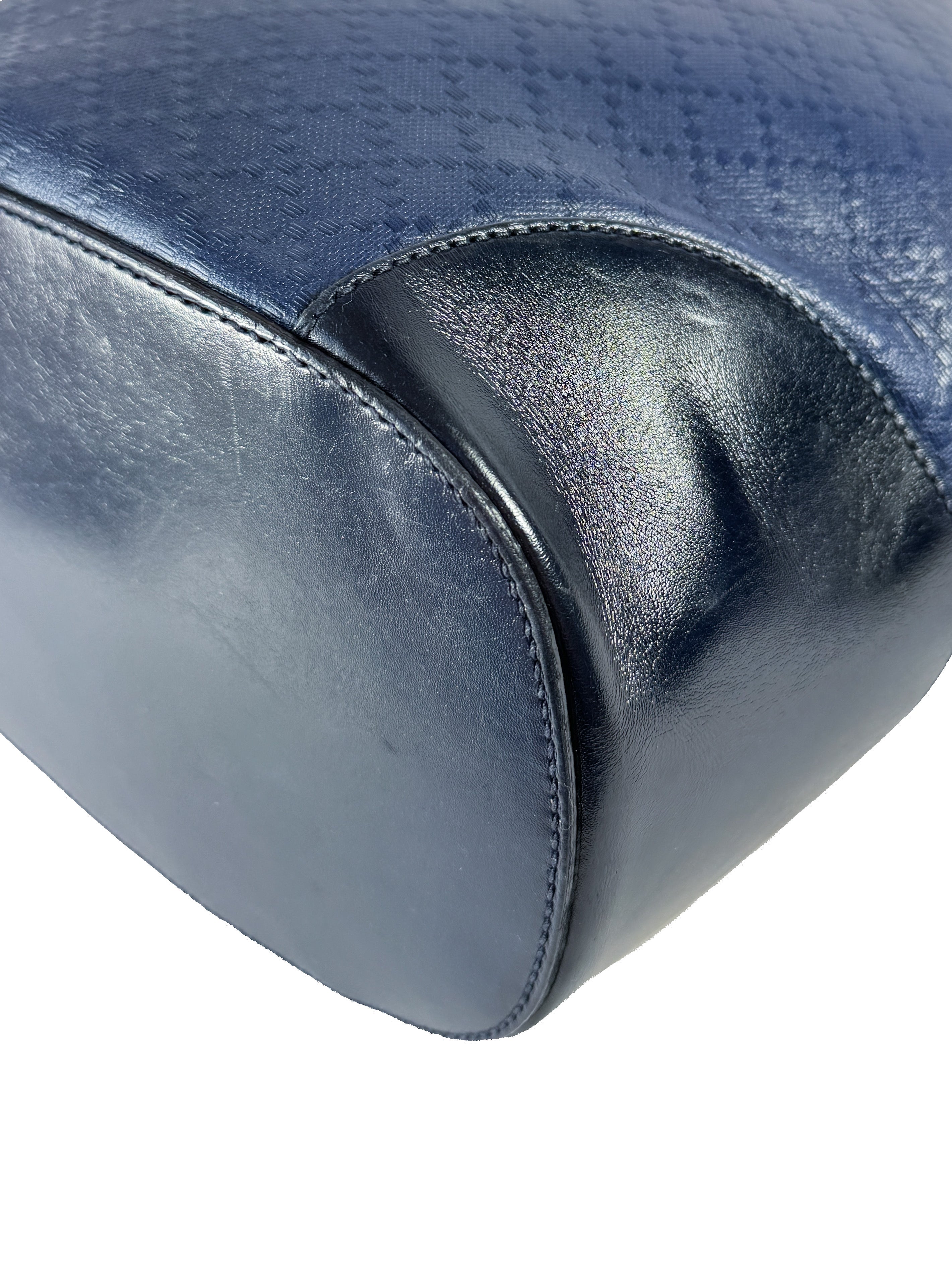 Gucci navy leather bucket bag 354228200047