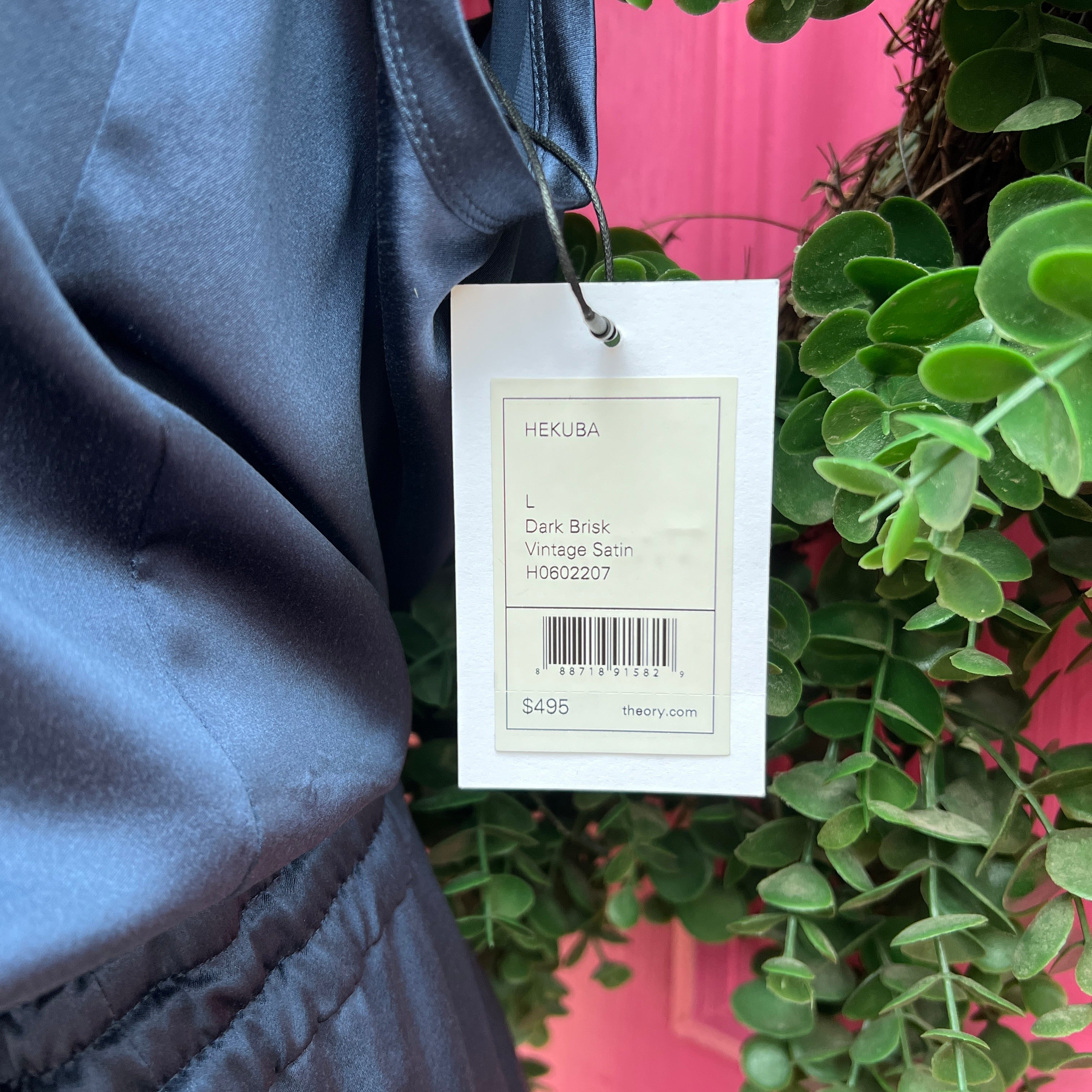 Theory navy silk jumpsuit size L NWT retail $495