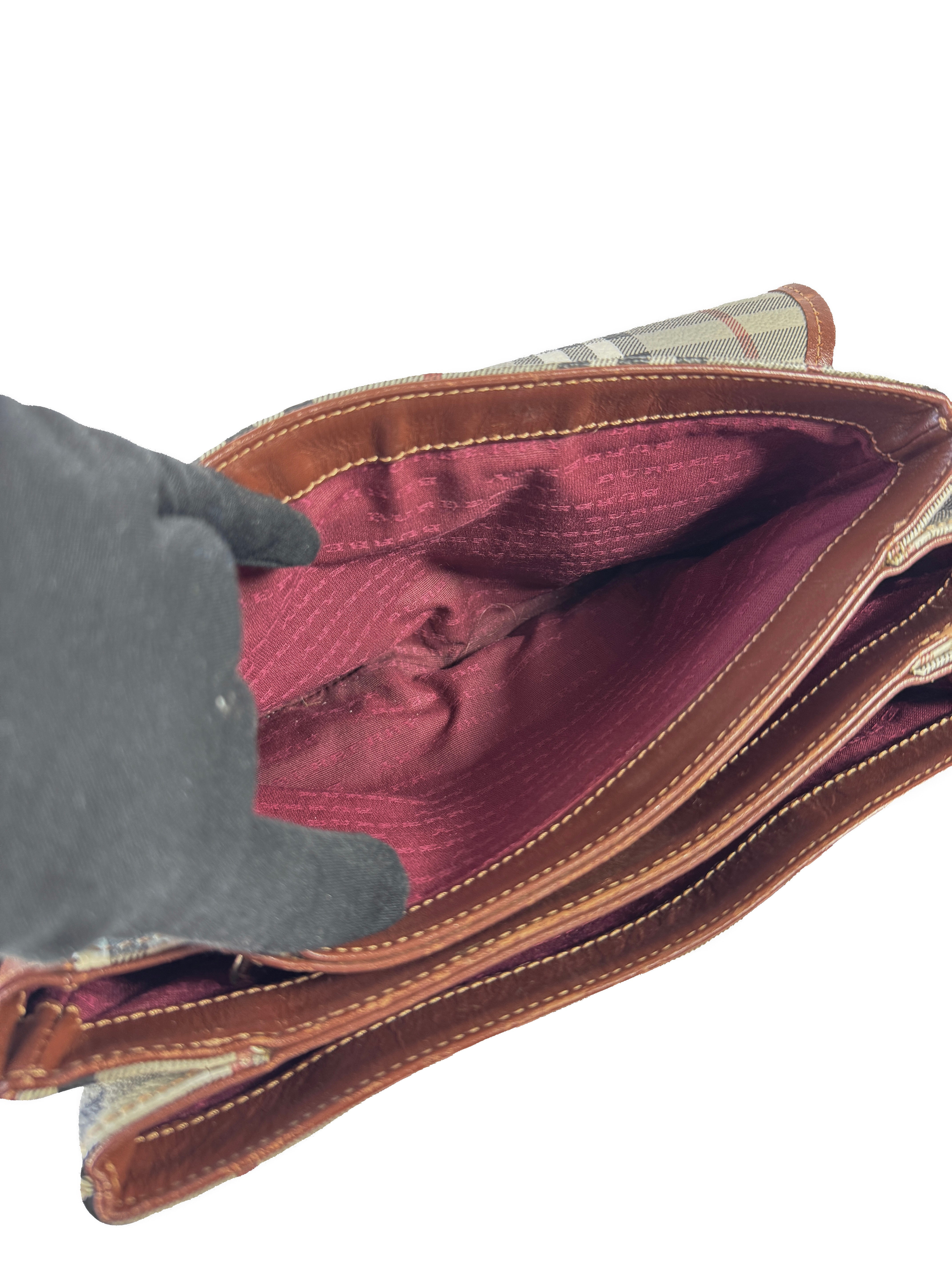 Burberry gray check vintage crossbody