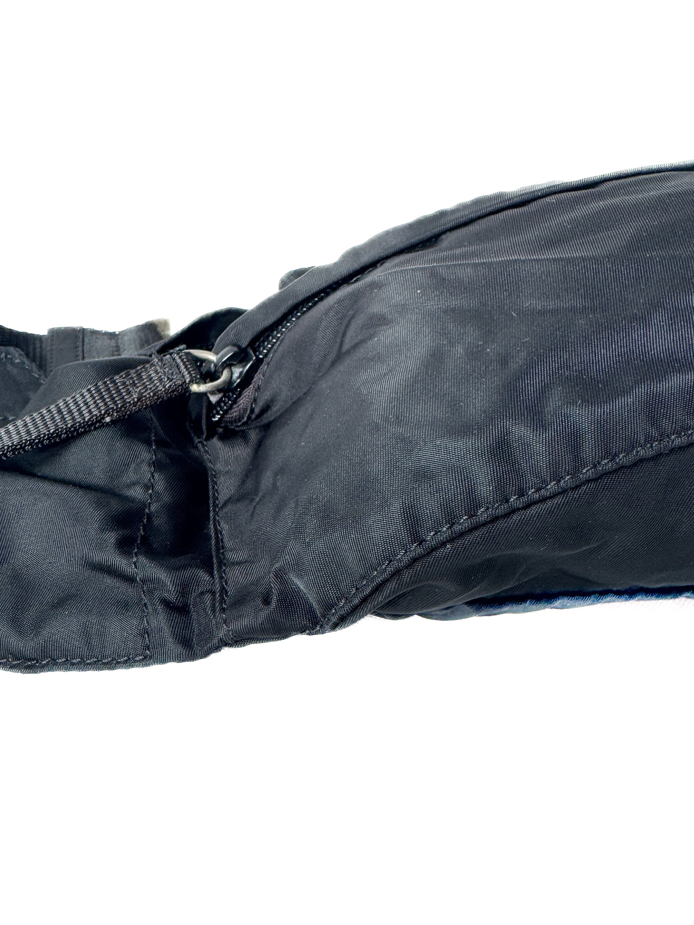 Prada Tessuto black nylon belt bag