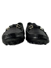 Gucci black leather horse bit loafers size 37.5 **as is**