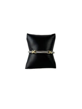 David Yurman sterling silver 18k gold double X station cuff