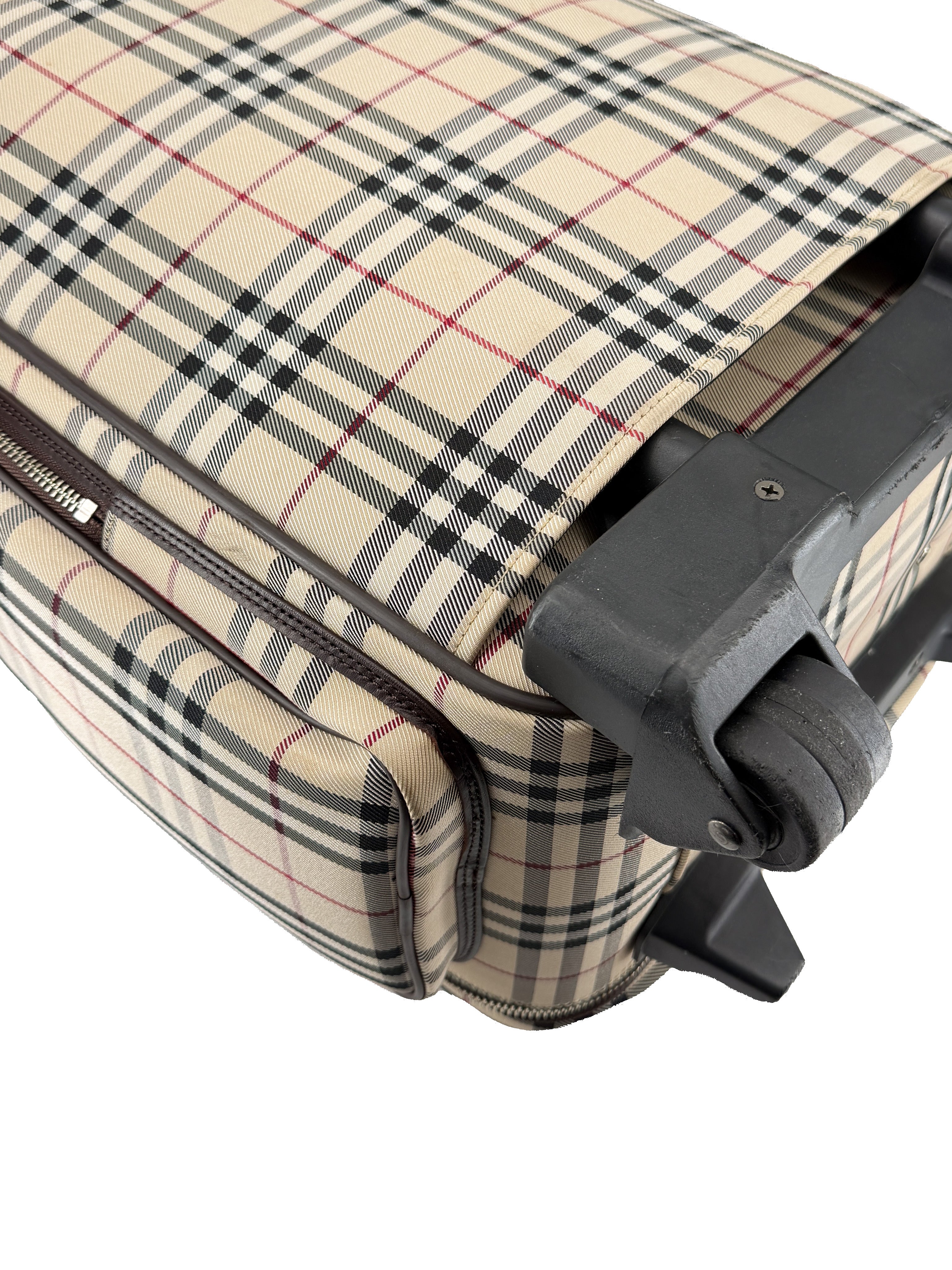 Burberry vintage canvas check small suitcase