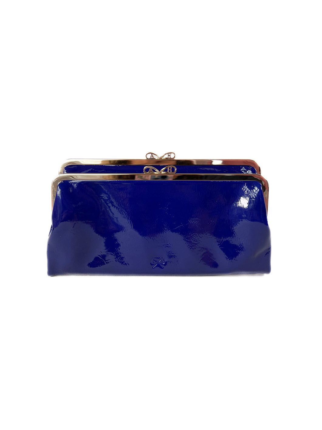 Anya Hindmarch blue patent leather kisslock wallet